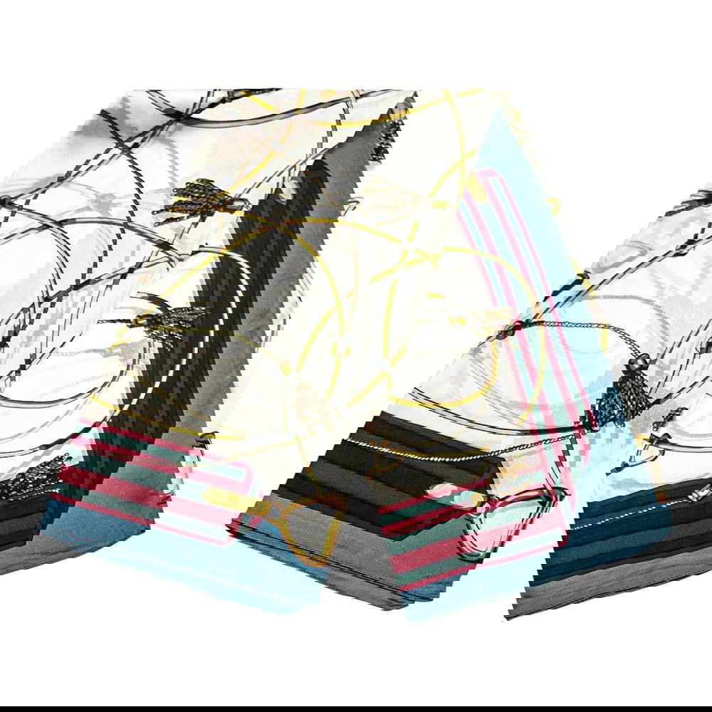 Tørklæde med rebmønster - Hvid, Nr. 4