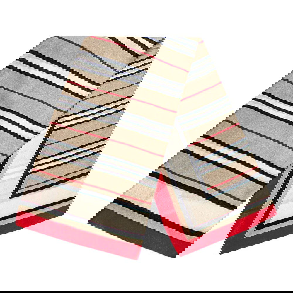 Stribet tørklæde - Rød, Nr. 31