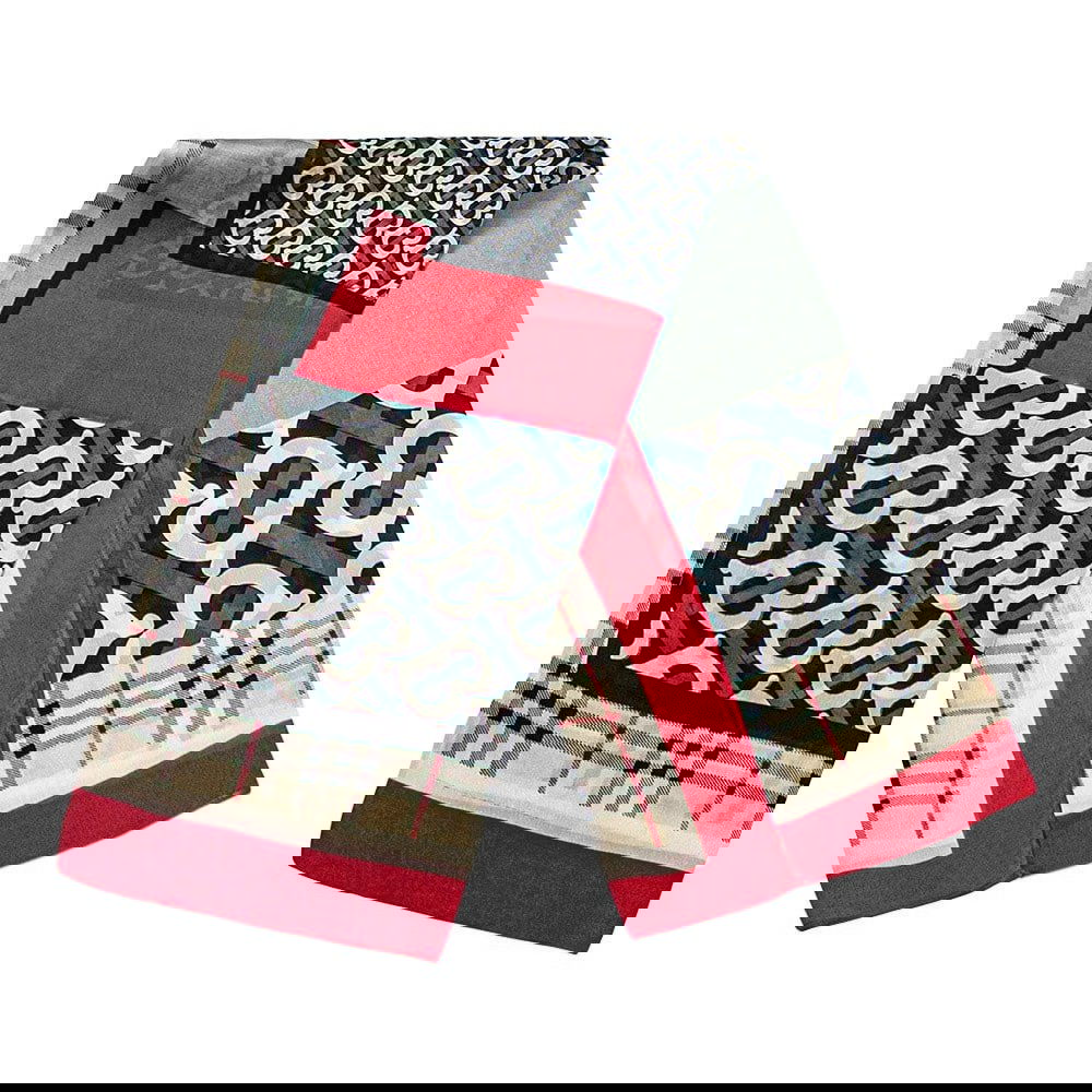 Mønstret tørklæde - Sort, Nr. 25