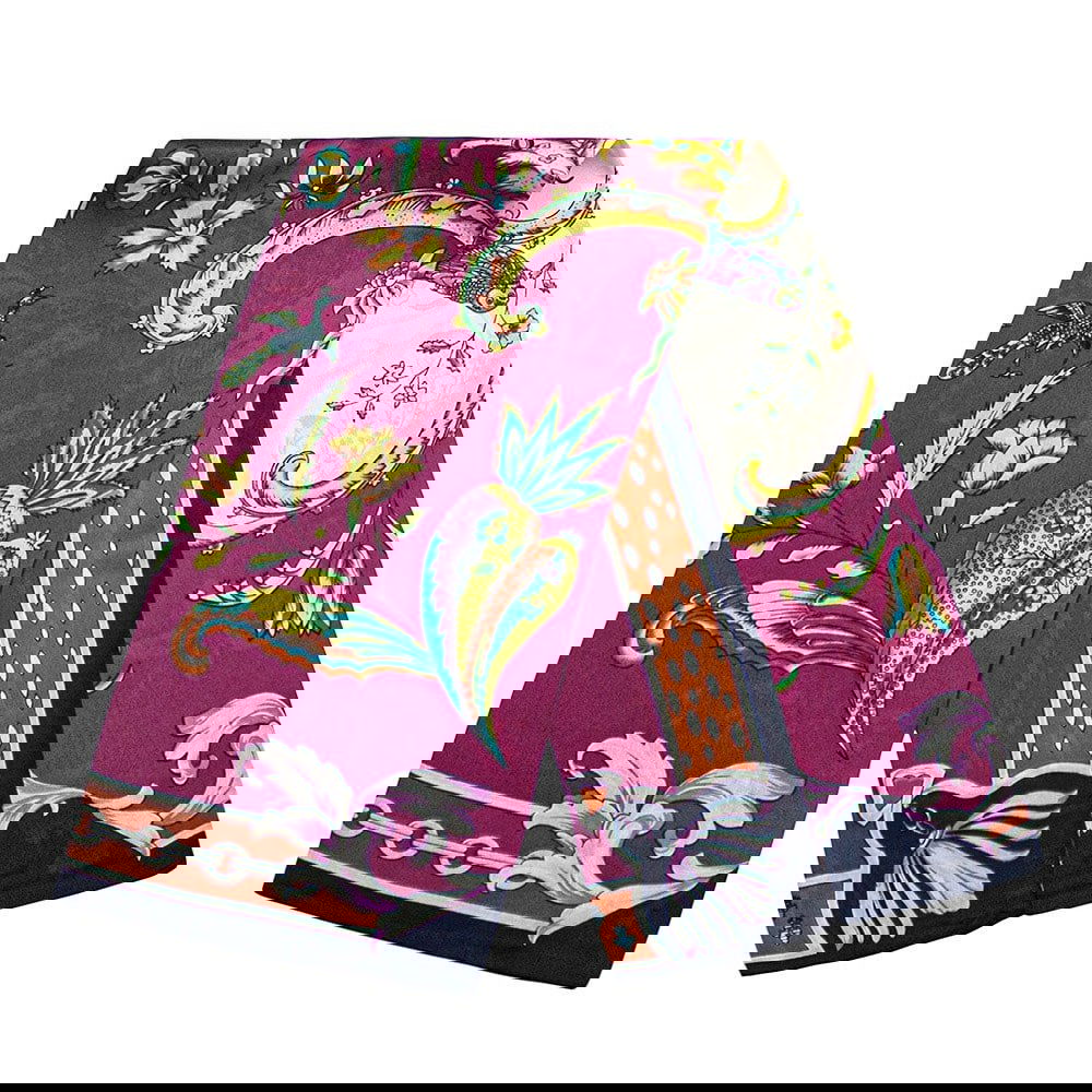 Tørklæde med blomstermotiv - Rød, Nr. 12