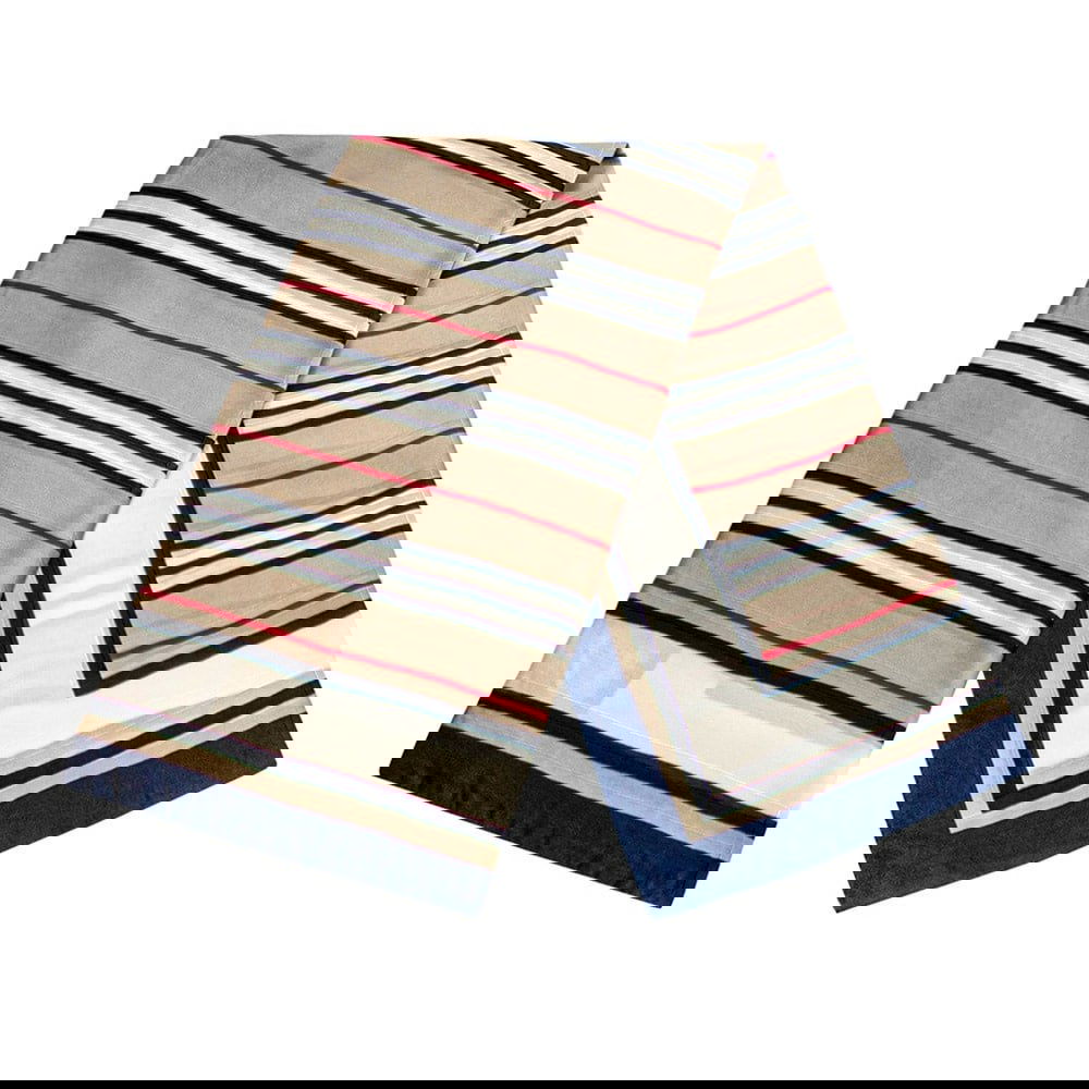 Stribet tørklæde - Marineblå, Nr. 33