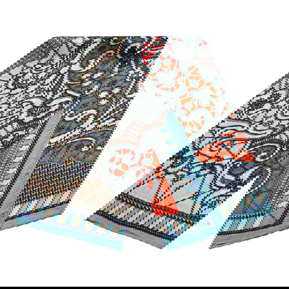 Tørklæde med paisleymønster - Rød, Nr. 11