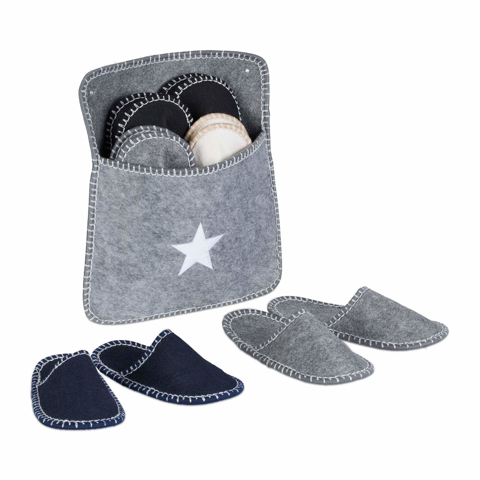 6 par gästtofflor i filt | Mode & Accessoarer - Smycken, Smyckesset & Tillbehör - Ringar - Unisex | Pryloteket