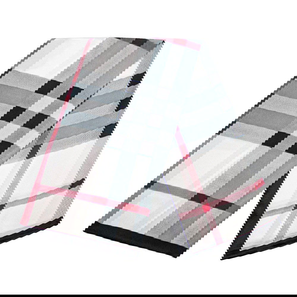 Tørklæde med gittermønster - Hvid, Nr. 22