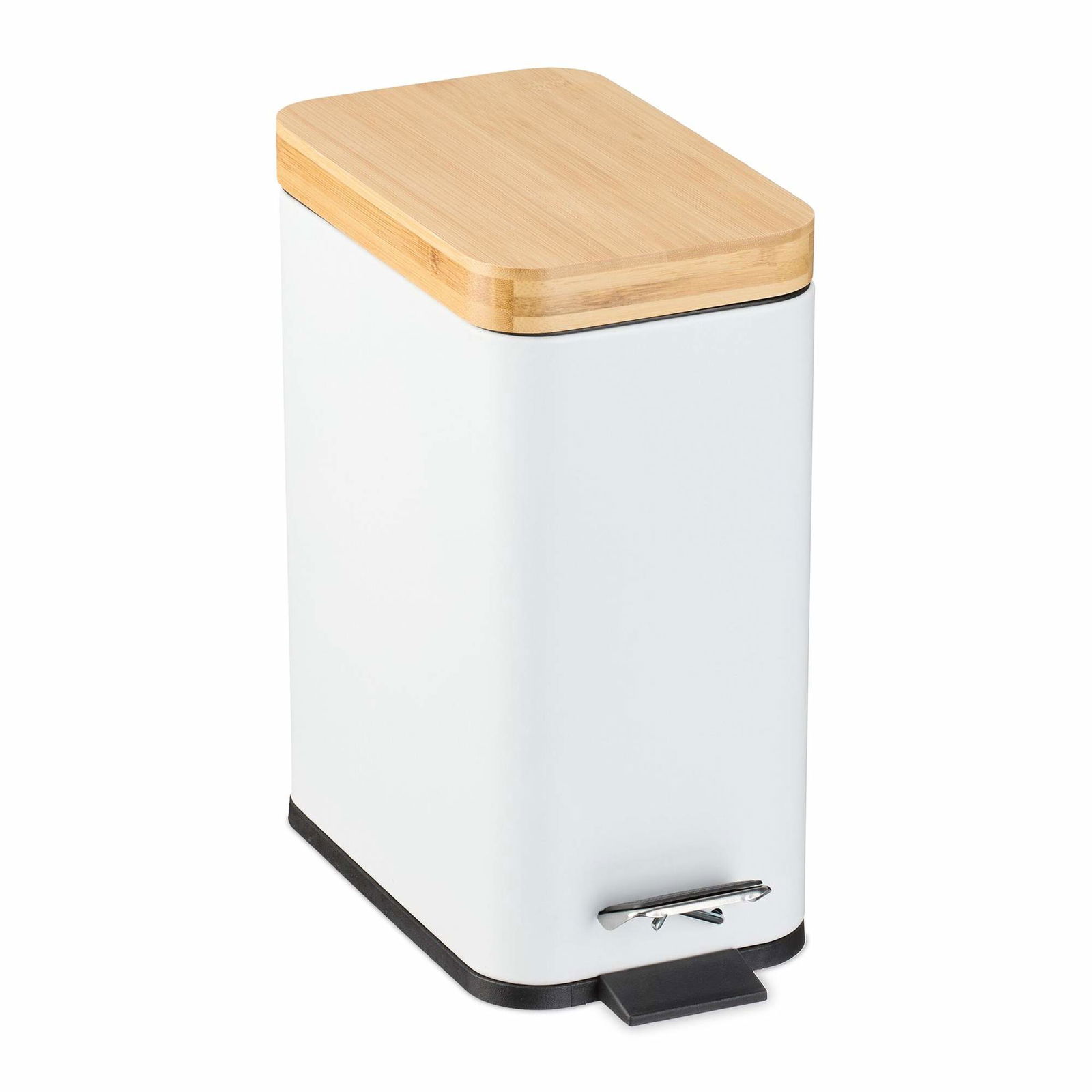 Skraldespand til badeværelse 5 liter med bambus låg