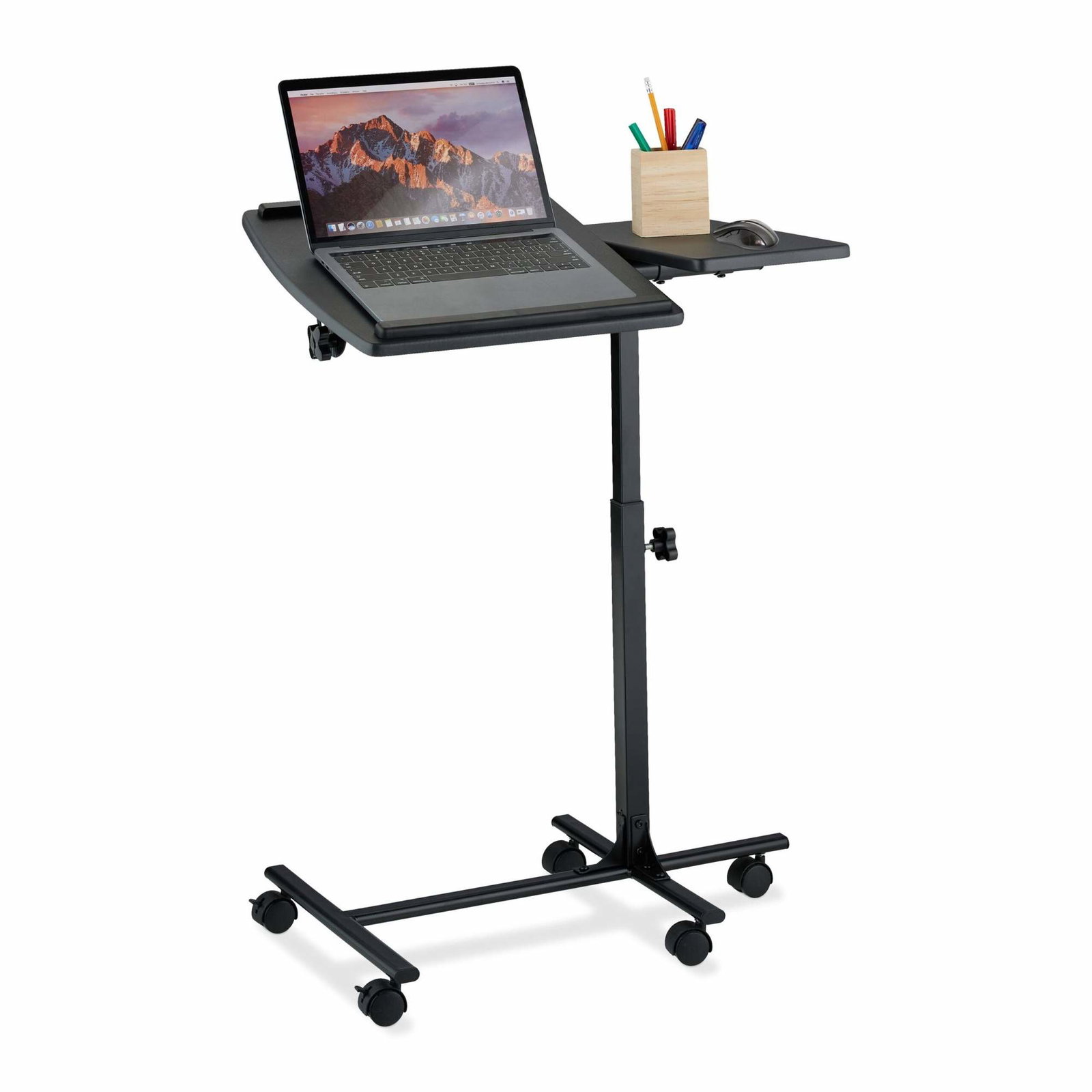 Højdejusterbart laptopbord med hjul