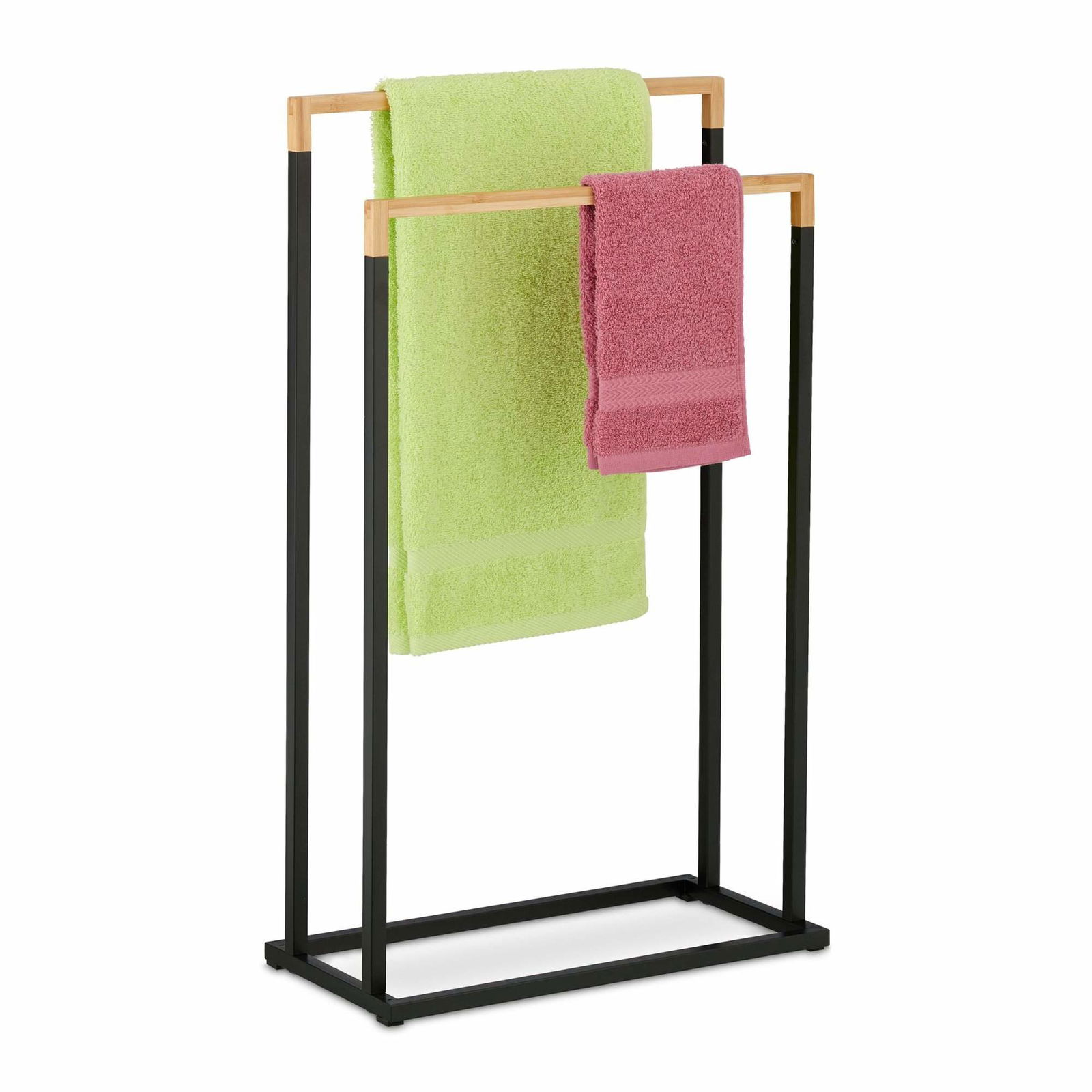 Håndklædestativ med 2 skinner