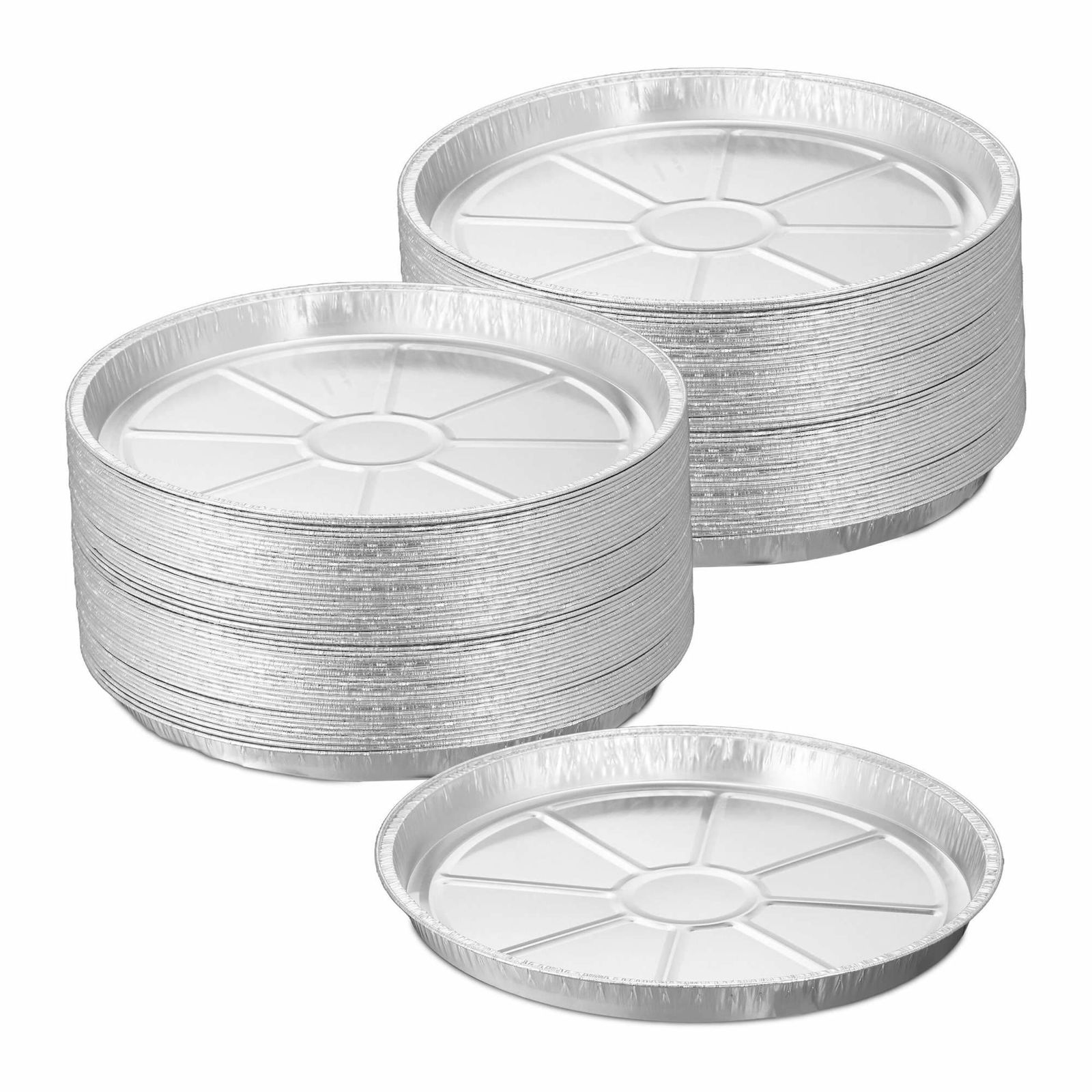 Runde aluminiumsbakker i sæt af 100 stk