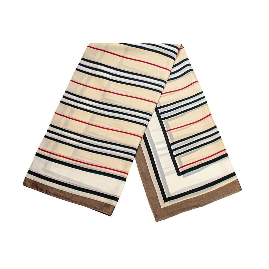 Randig scarf - Brun, Nr. 32 | Mode & Accessoarer - Kläder - Övrigt | Pryloteket