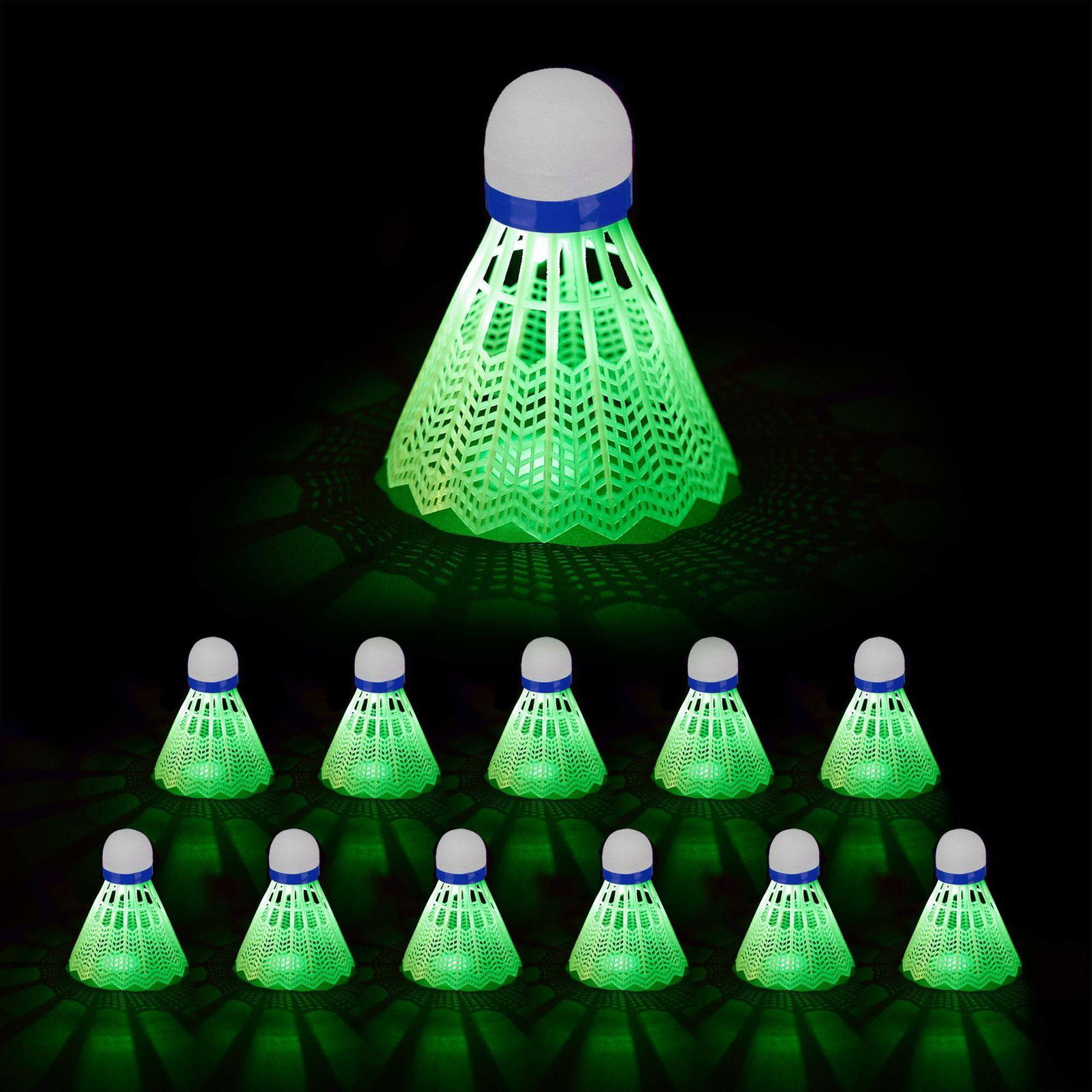 LED fjerbold sæt med 12 stk