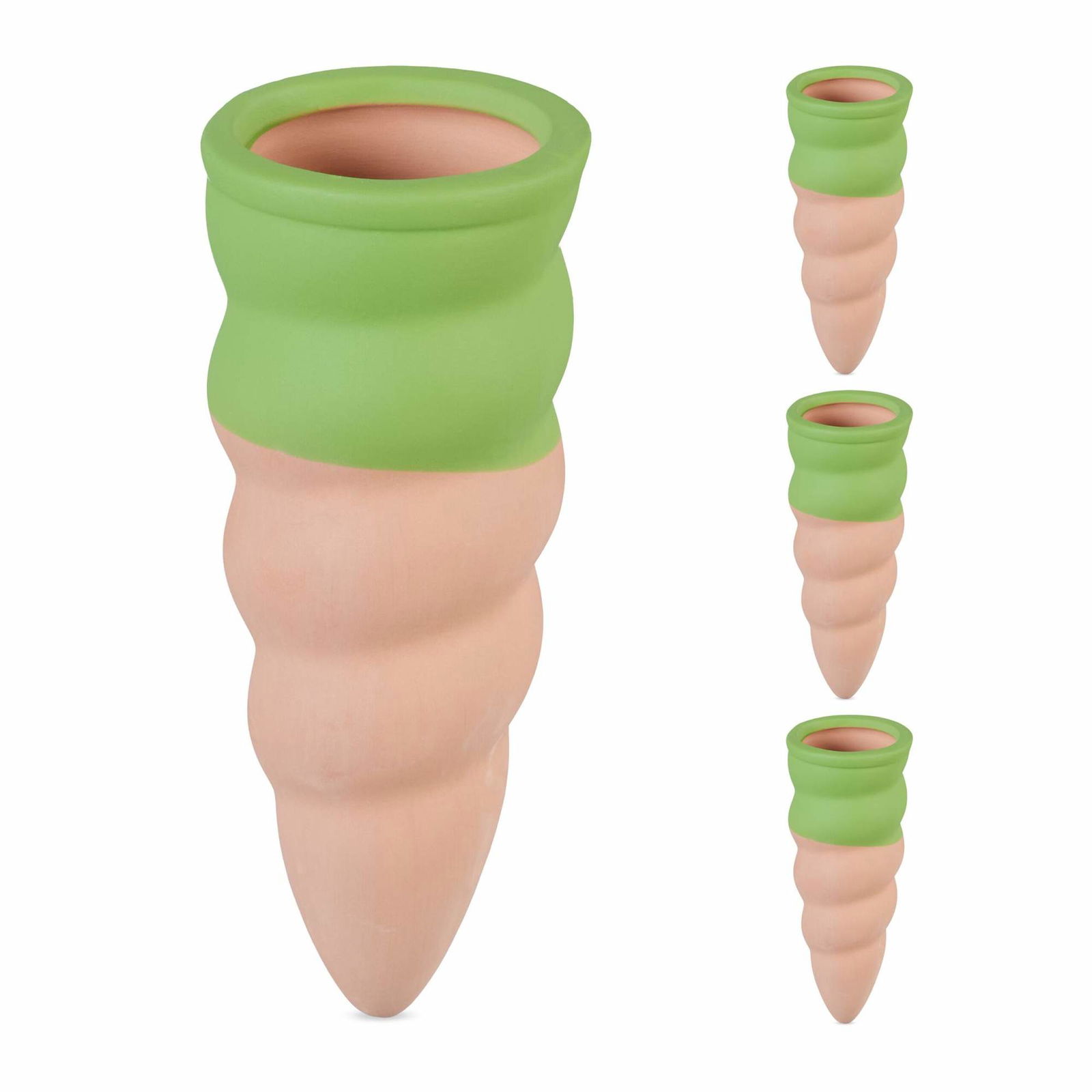 Bukkede lerkegler i et sæt af 4