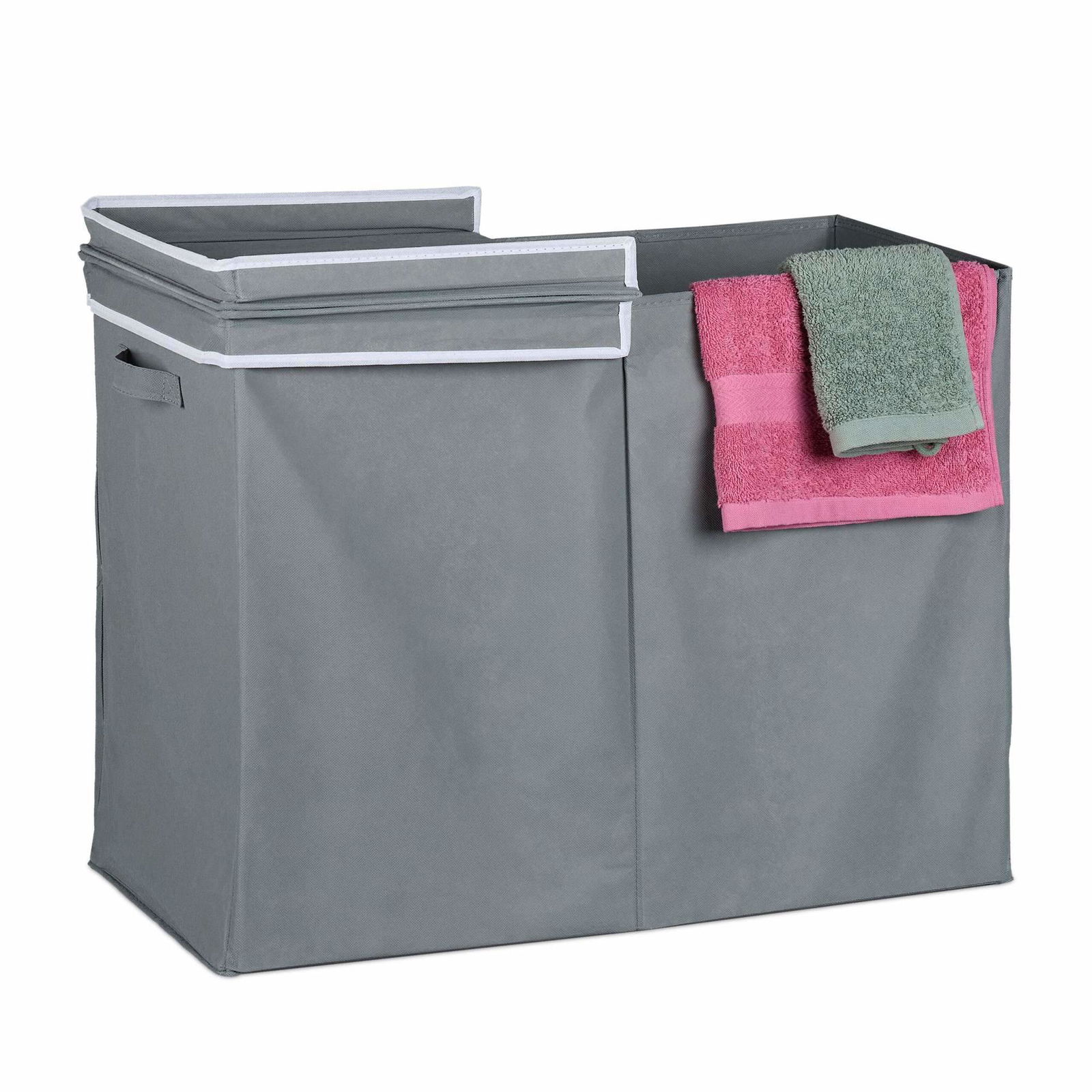 Vasketøjskurv med låg 100 liter