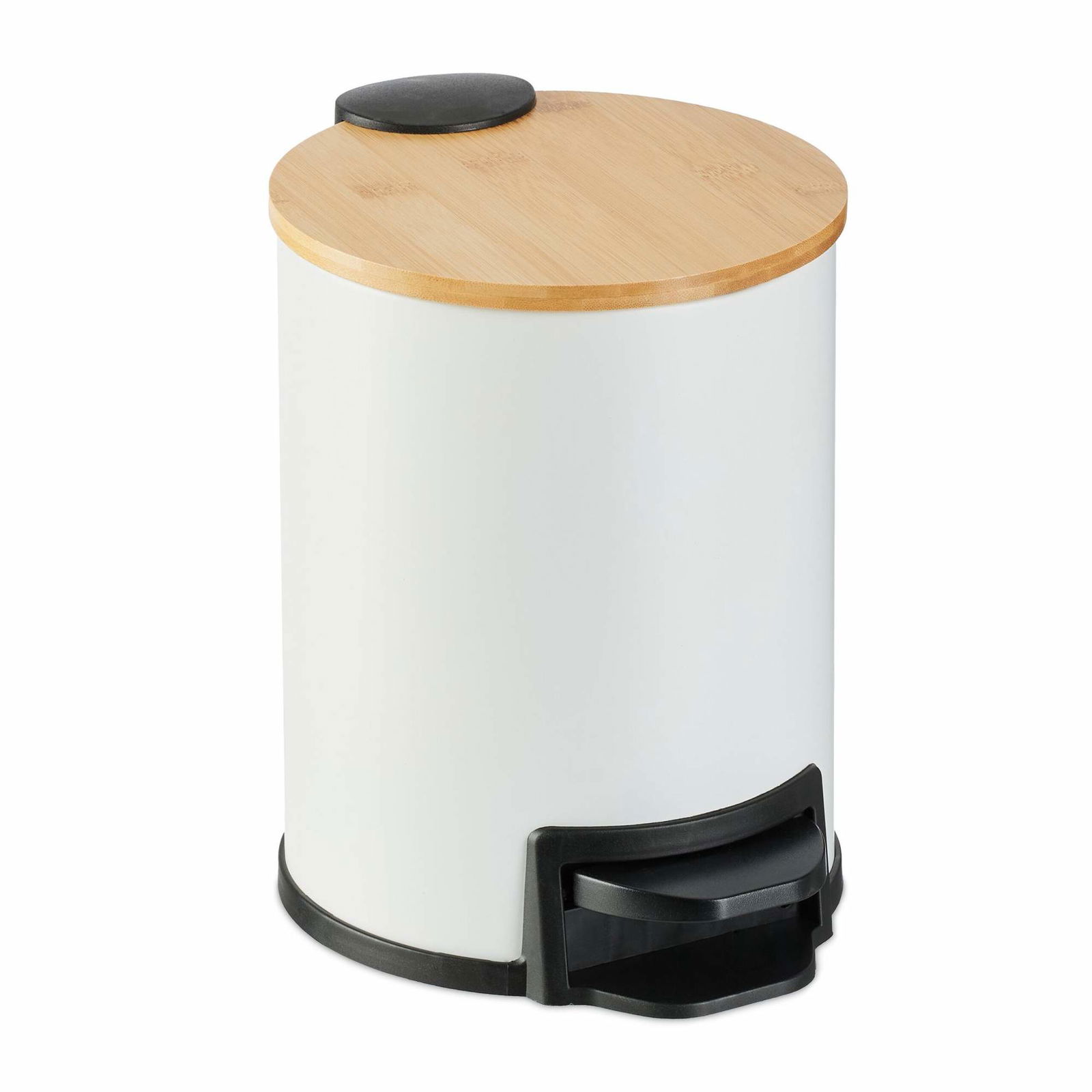 Affaldsbeholder til badeværelse 3 liter med bambus låg
