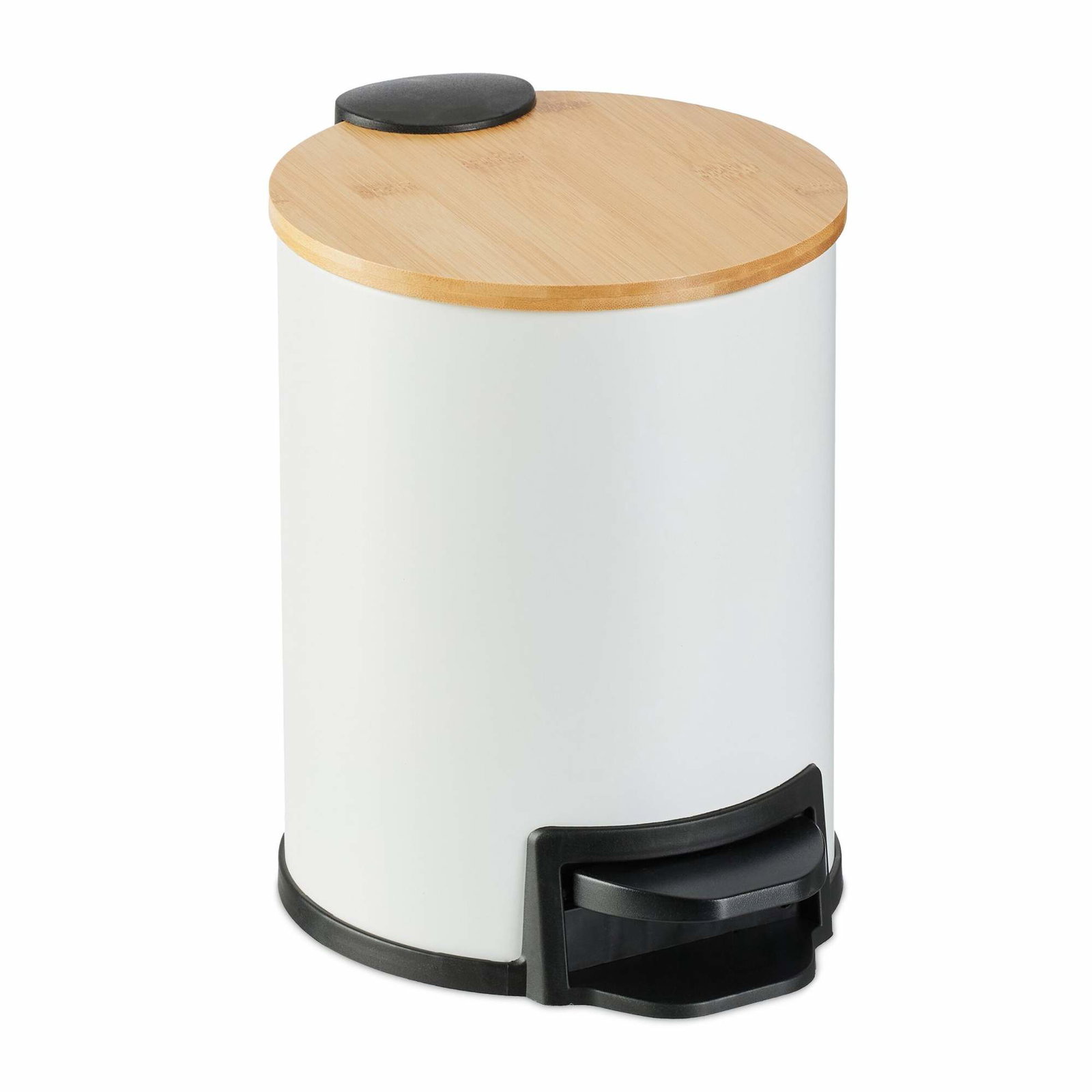 Avfallsbehållare för badrum 3 liter med bambulock | Elektronik - Biltillbehör - Bilsystem - Handsfree | Pryloteket