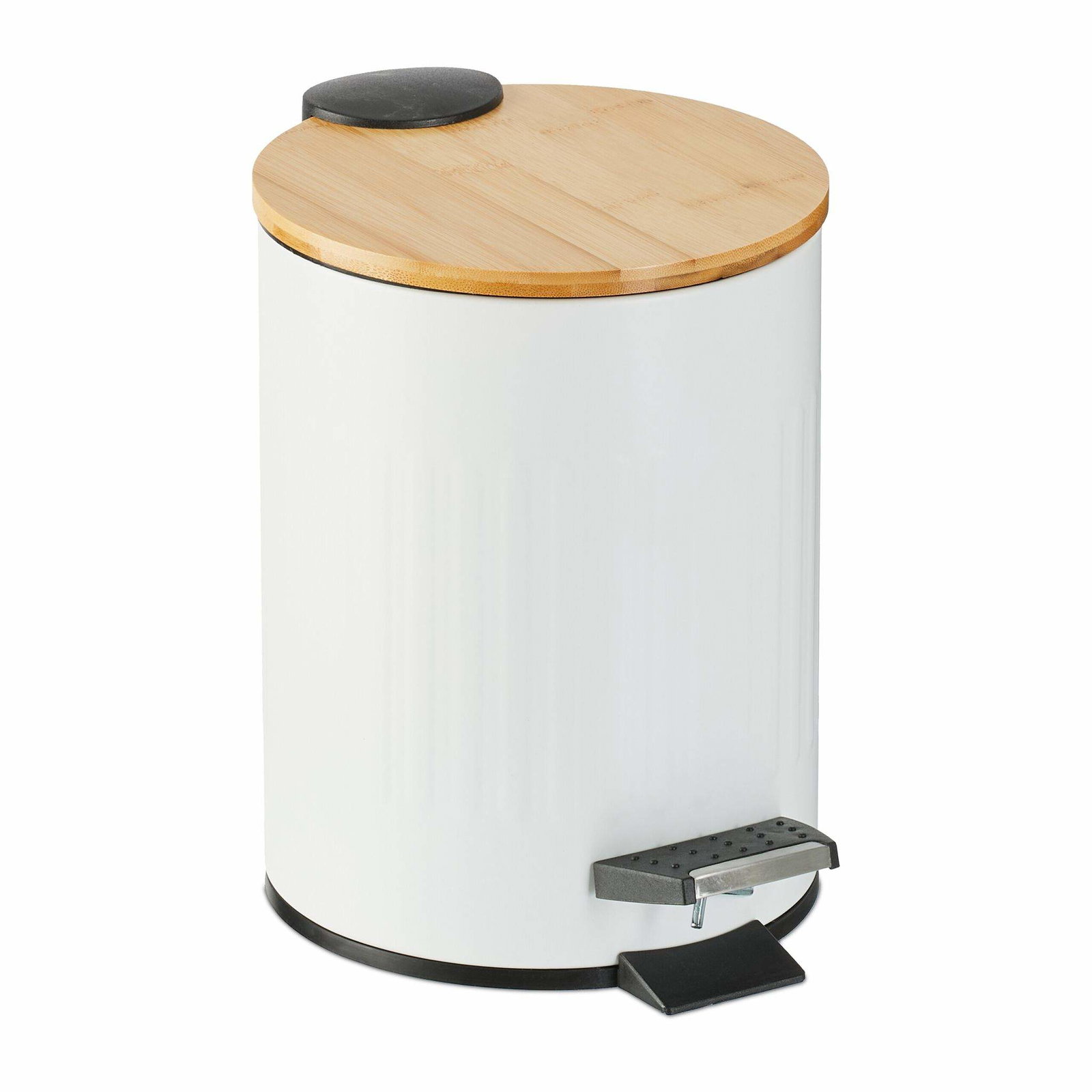 Papperskorg för badrum 3 l med bambulock | Elektronik - Biltillbehör - Bilsystem - Handsfree | Pryloteket