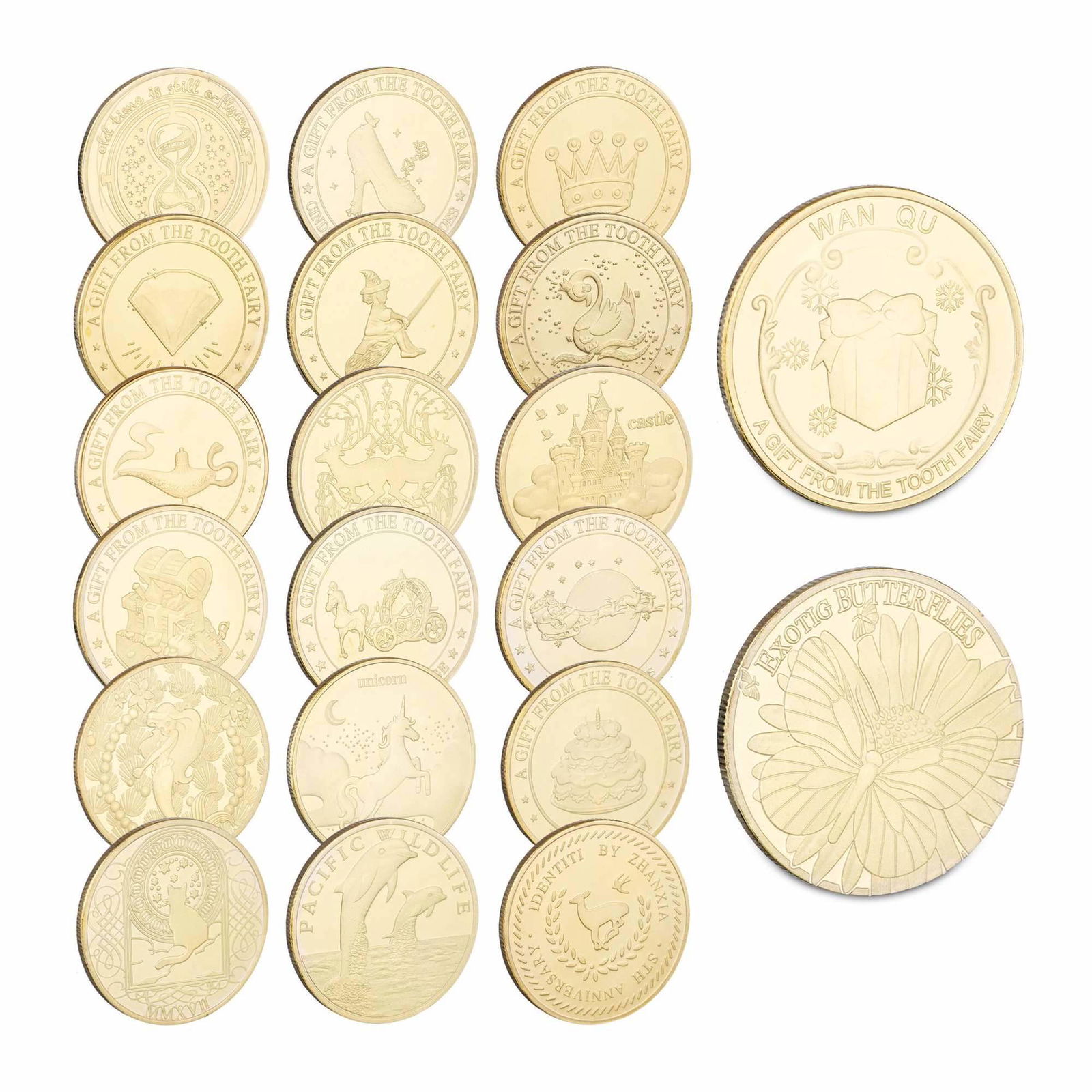 Tooth Fairy møntsæt med 20 stk