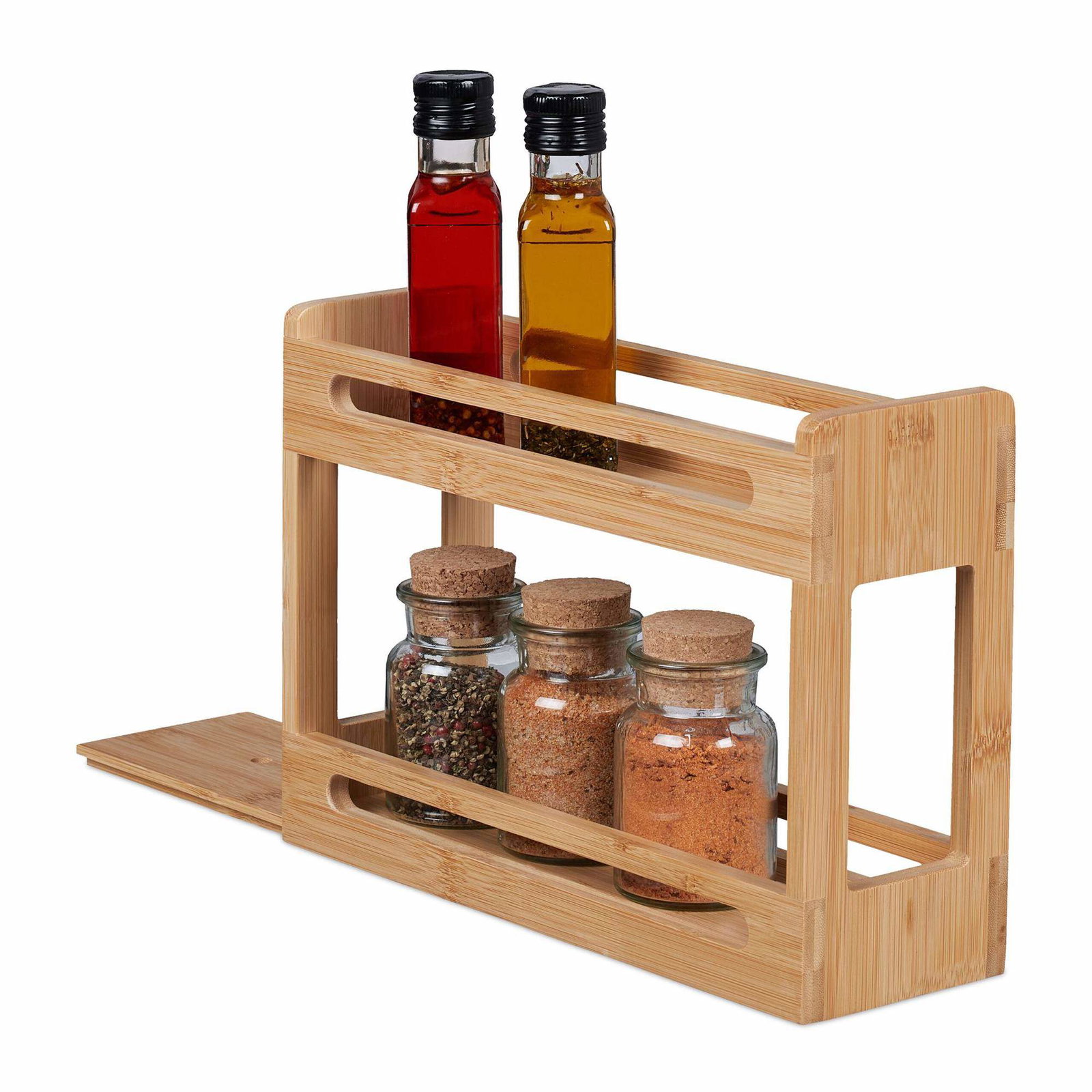 Utdragbart kryddställ i bambu | Hem & Hobby - Hem & Hushåll - Kök - Köksförvaring - Kryddförvaring - Kryddburkar | Pryloteket