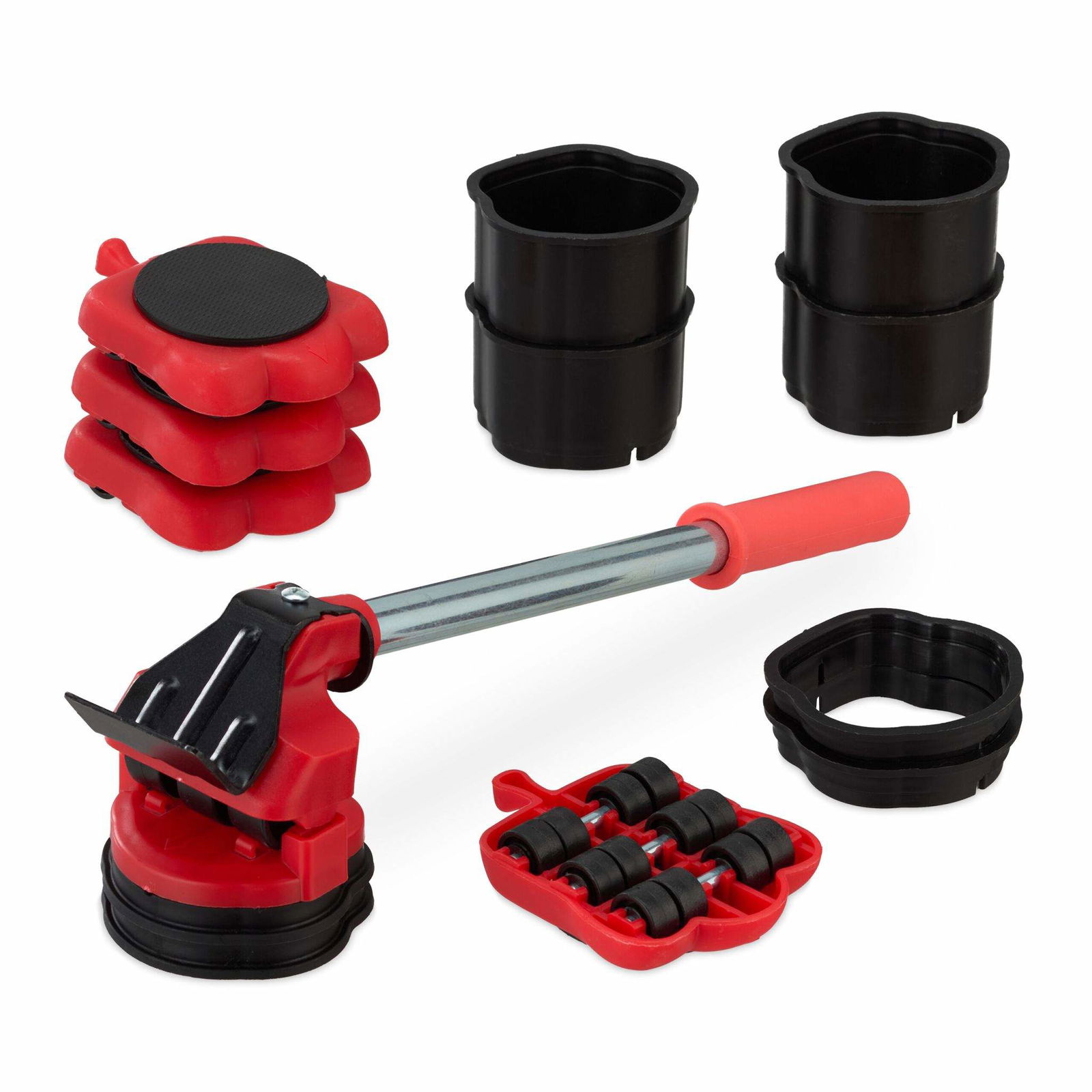 Sæt med møbelløfter og møbelvogn