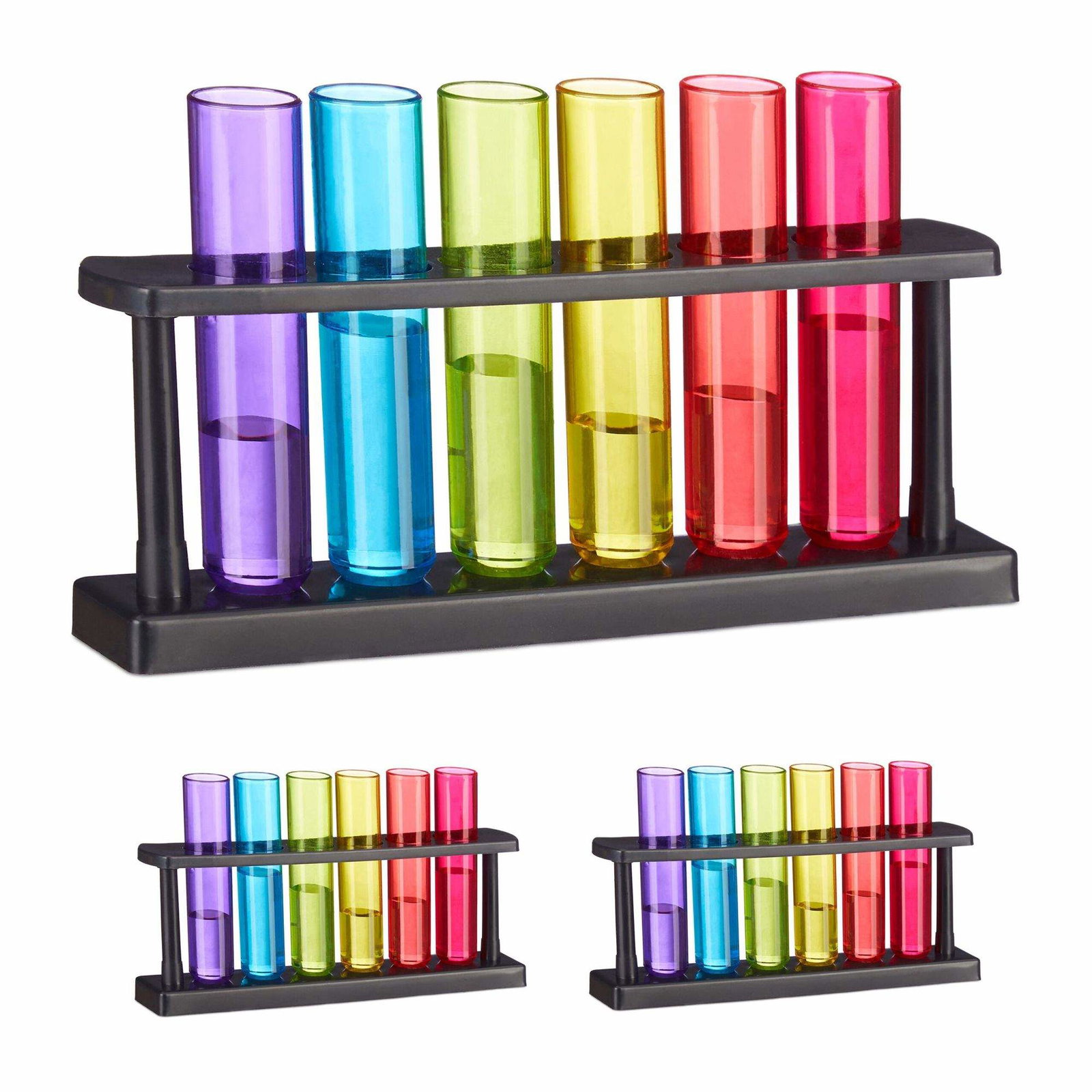 Reagensglas shotglas sæt med 18 stk