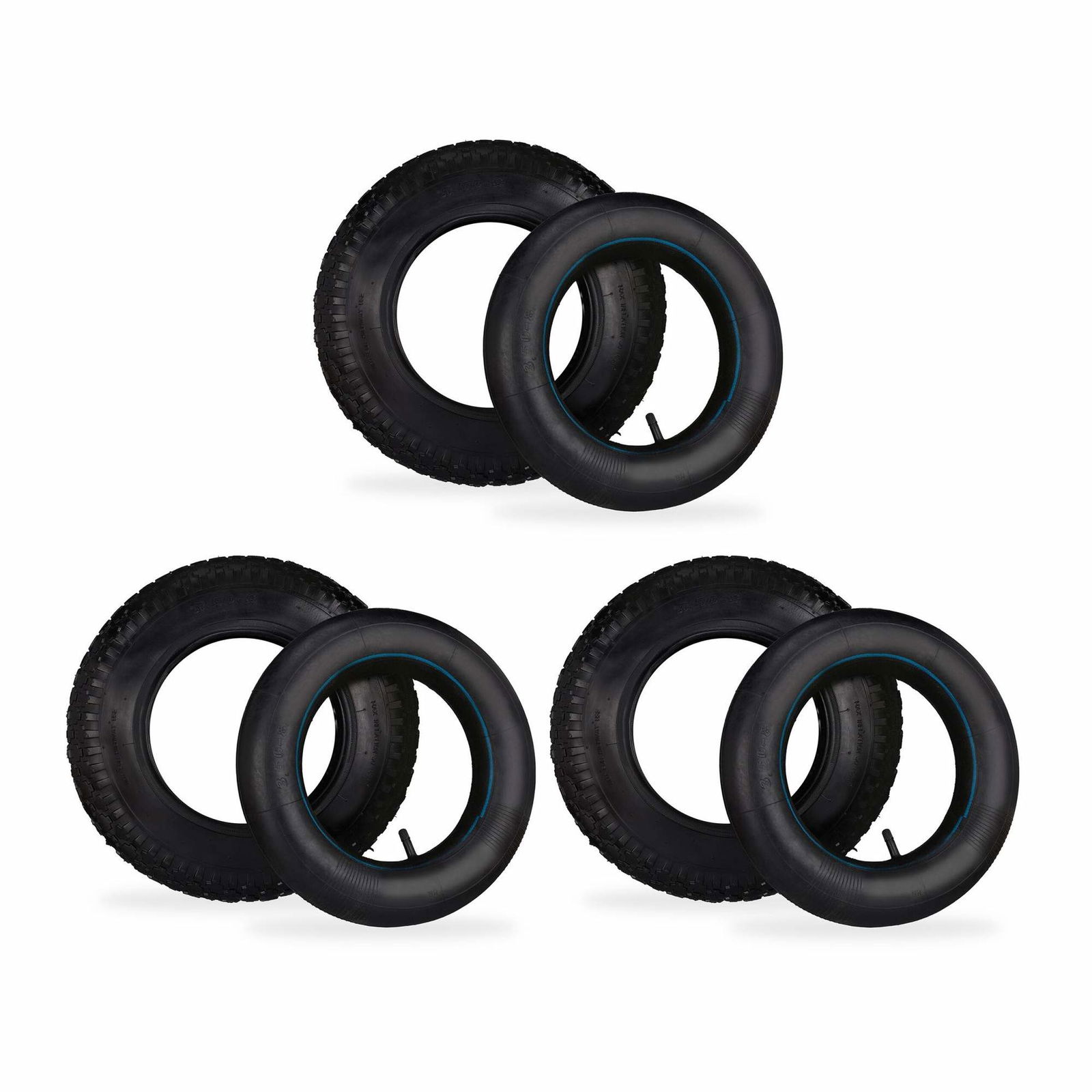 3x lastbildæk 3,50-8 med indvendig slange