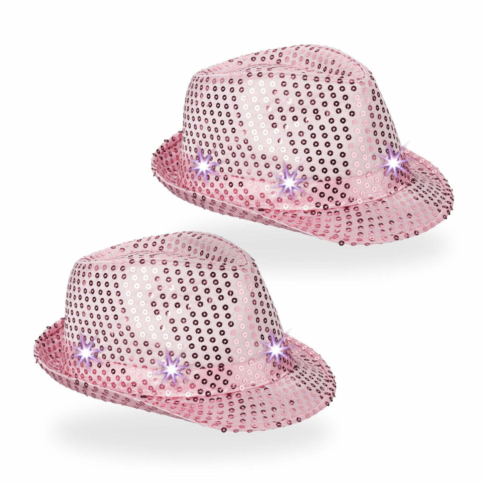 Paillethatte LED sæt med 2 stk