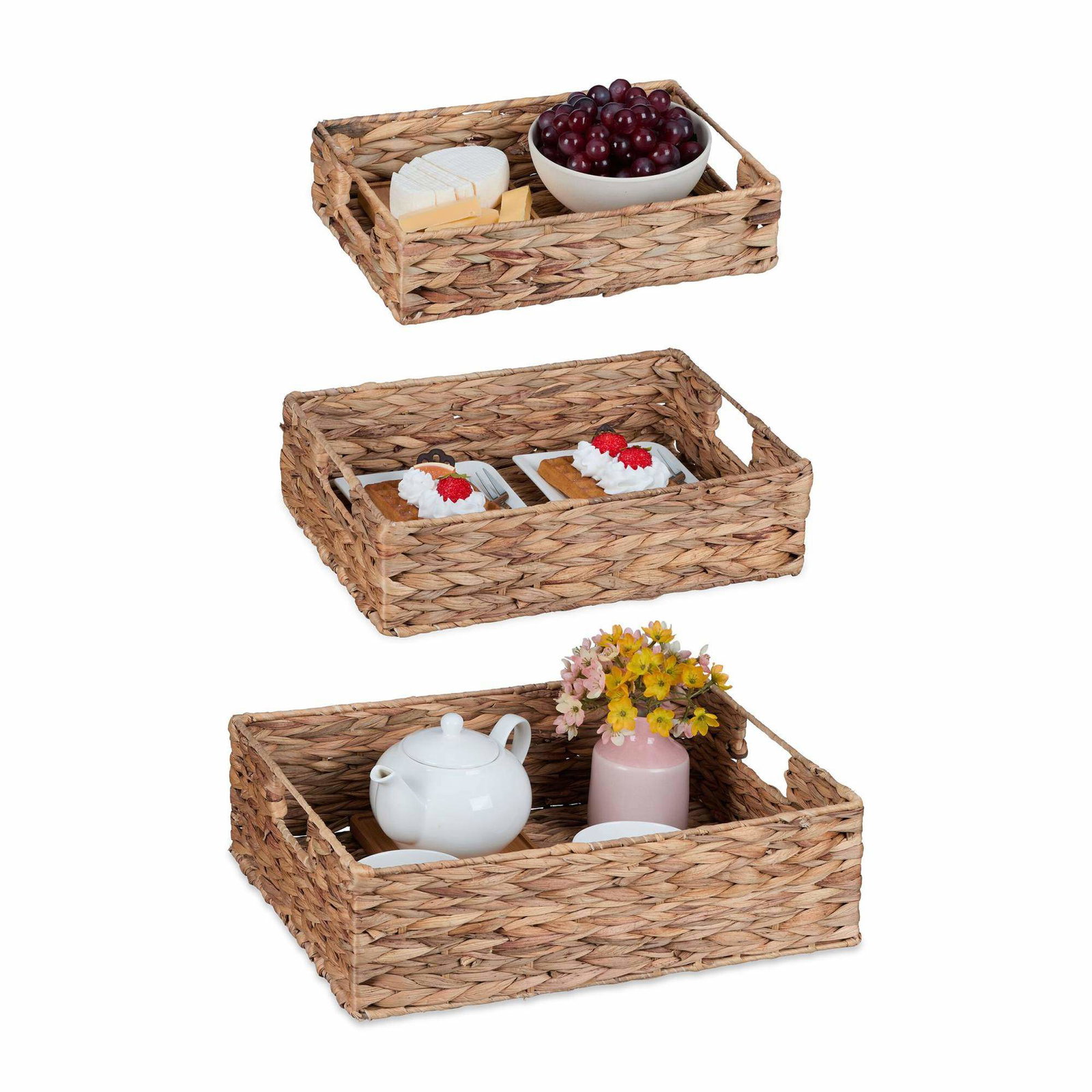 set med 3 brickor vattenhyacint | Hem & Hobby - Hem & Hushåll - Badrum | Pryloteket