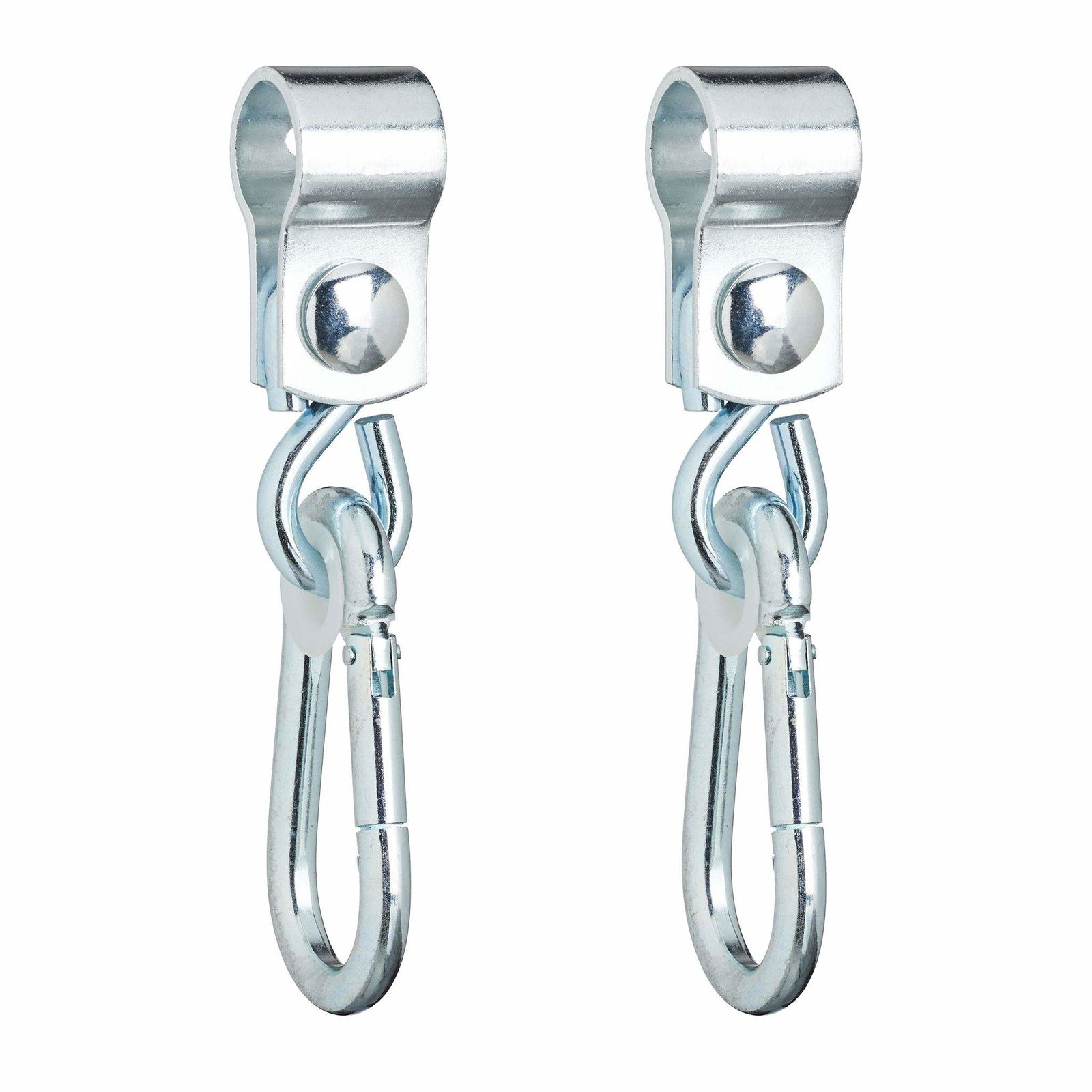 sæt med 2 drejekroge med karabinhager