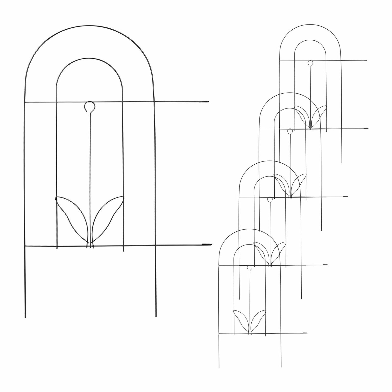 5-delt metal sengehest
