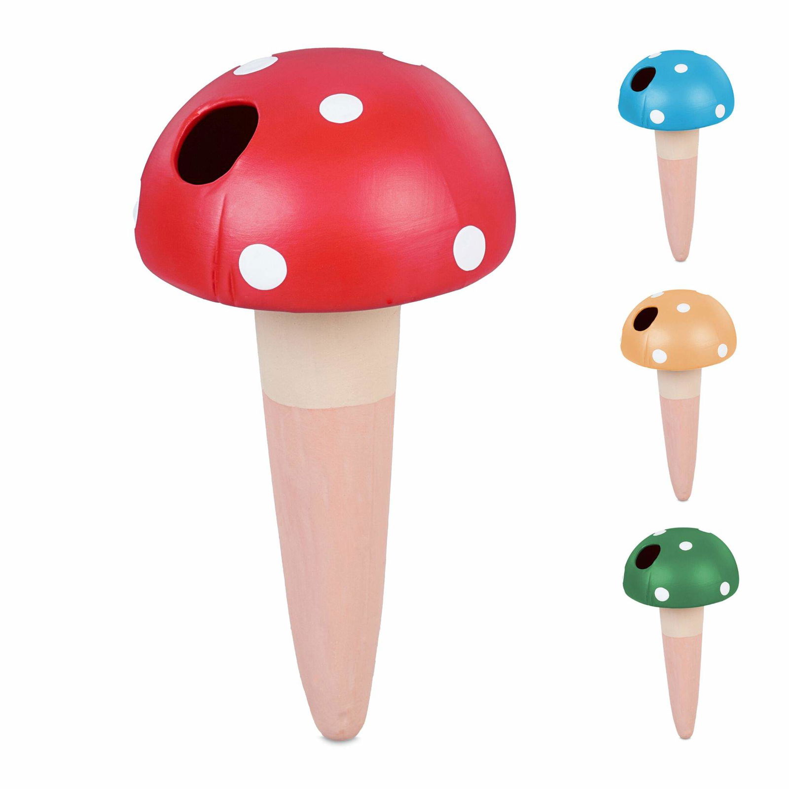 Lerkegle med svampemotiv sæt med 4 stk