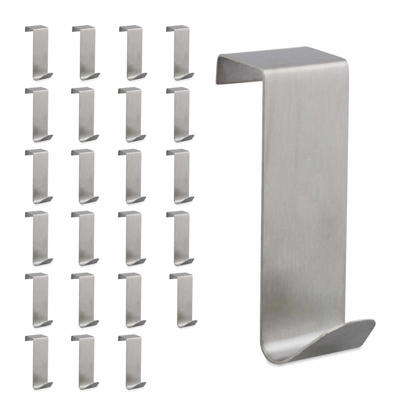 Dørkroge i rustfrit stål, 24 stk