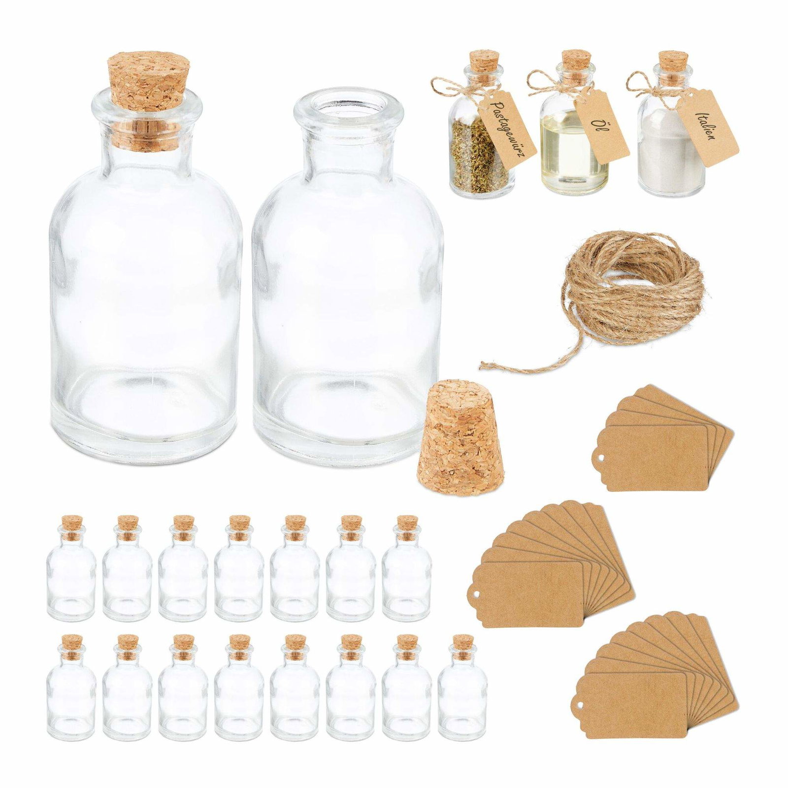 Dekorativt glas med kork