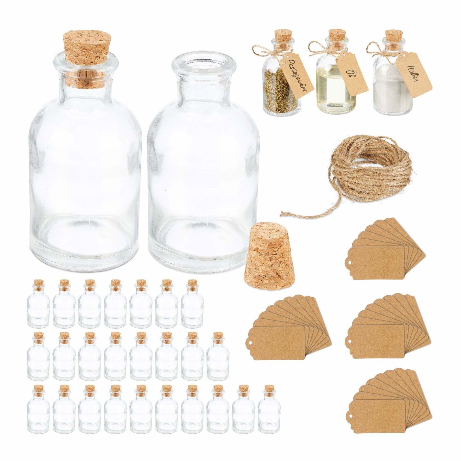 Dekorativt glas med kork