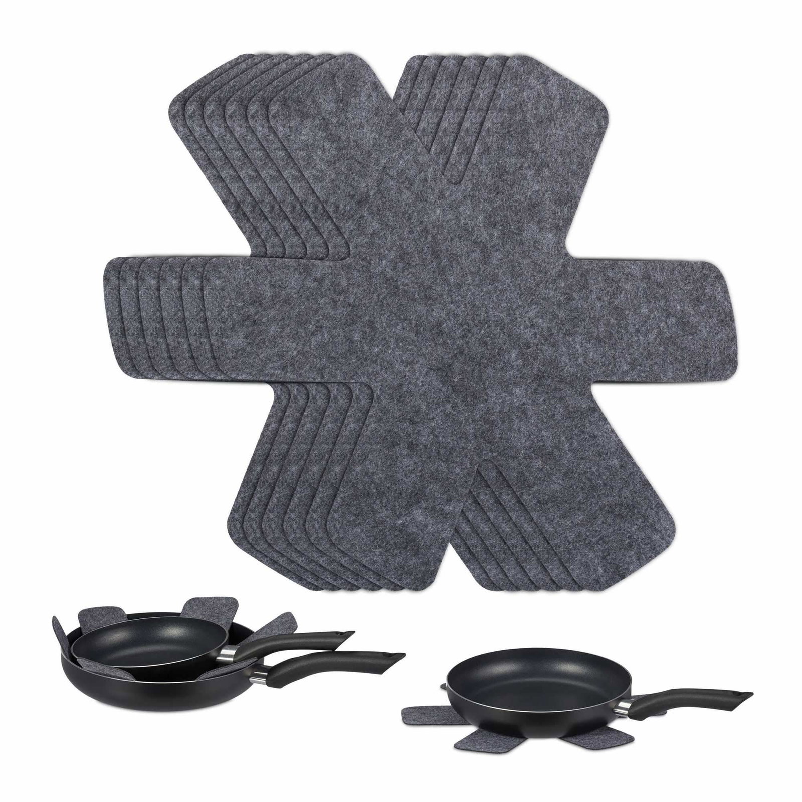 Skålskydd av filt set om 8 | Hem & Hobby - Hem & Hushåll - Kök - Köksredskap - Kastruller | Pryloteket