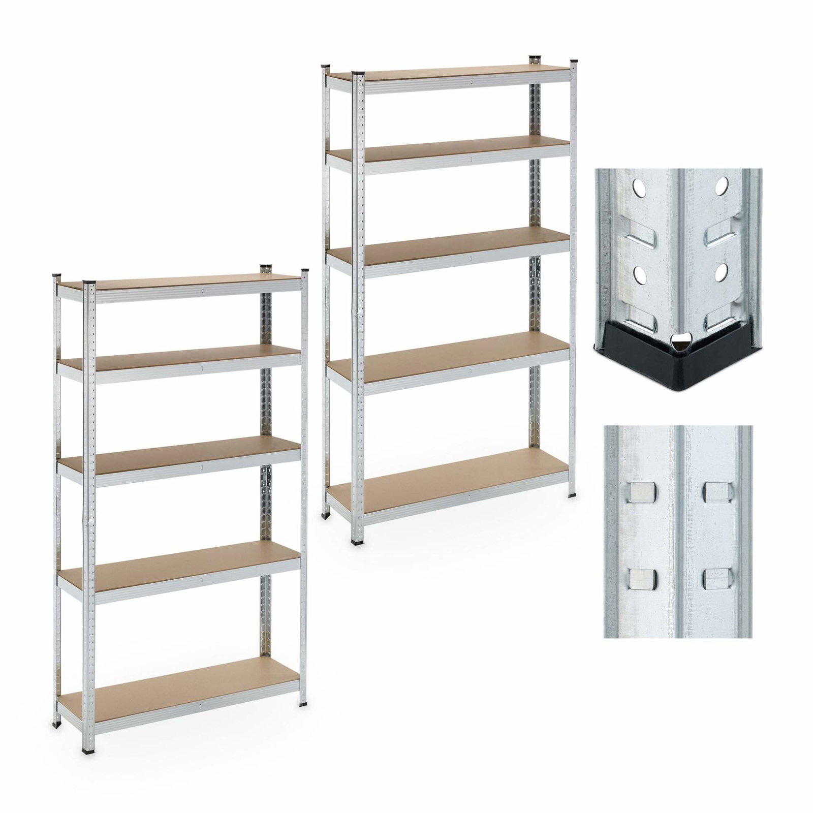 set med 2 rejäla hyllor med 5 nivåer | Hem & Hobby - Hem & Hushåll - Tvätt | Pryloteket