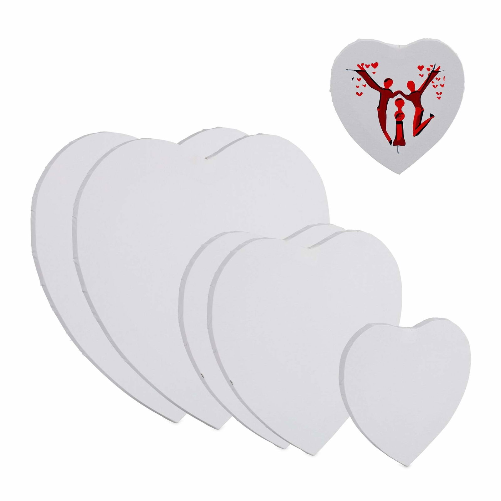 Hjärta i canvas, set om 6 | Hem & Hobby | Pryloteket