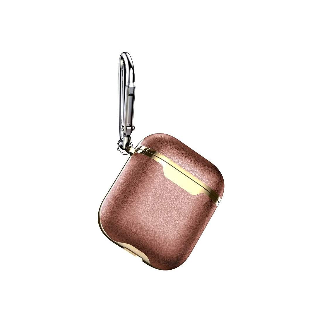 Skyddsfodral till AirPods-Etui - Brun / Guld | Elektronik - Ljud & Bild - Hörlurar & Headset - Hörlurs- & Headset Tillbehör - Airpodtillbehör | Pryloteket