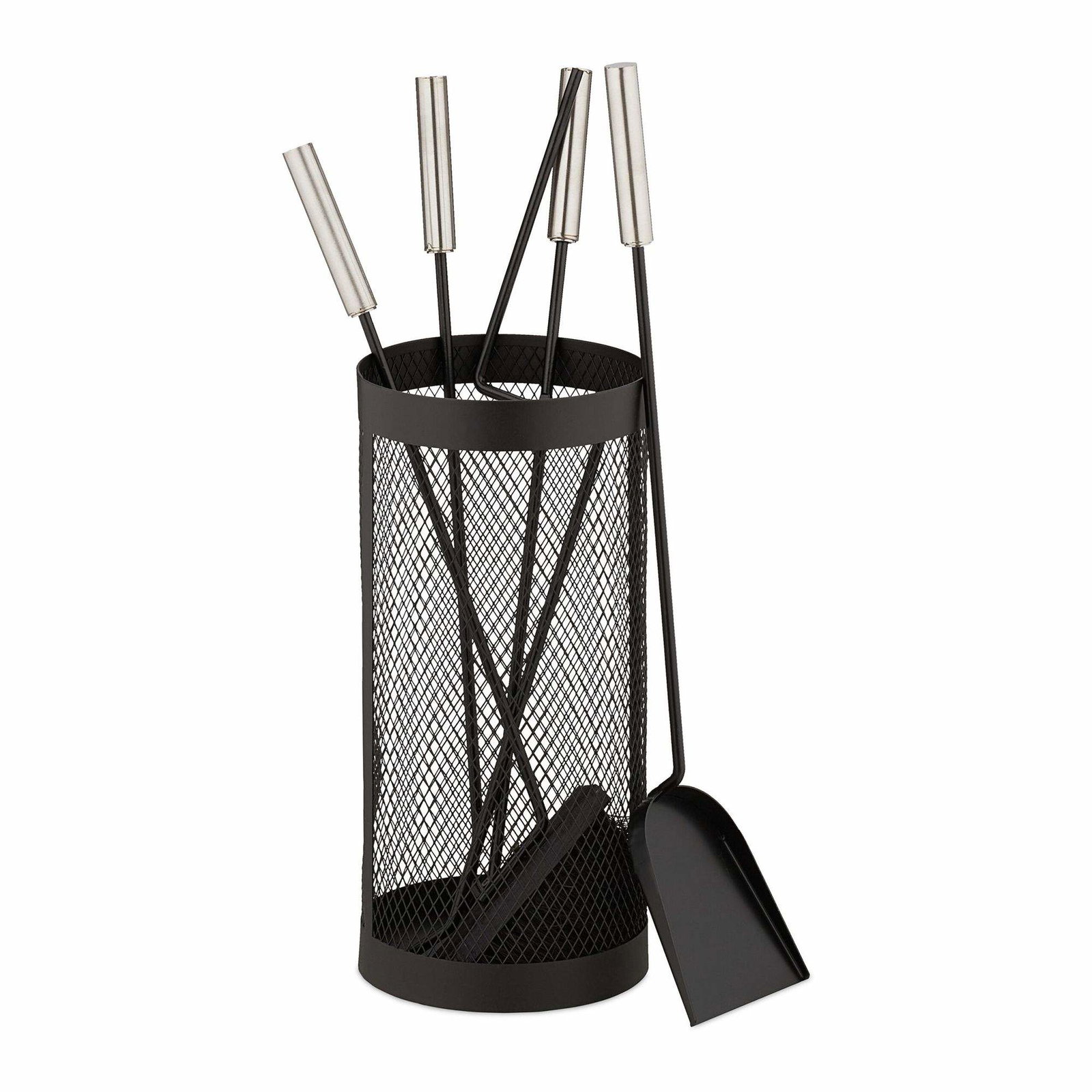 5-delat eldstadsset i svart hink | Elektronik - Tillbehör Mobil & Surfplatta - Mobiltillbehör - Mobilkablar - Tillbehör | Pryloteket