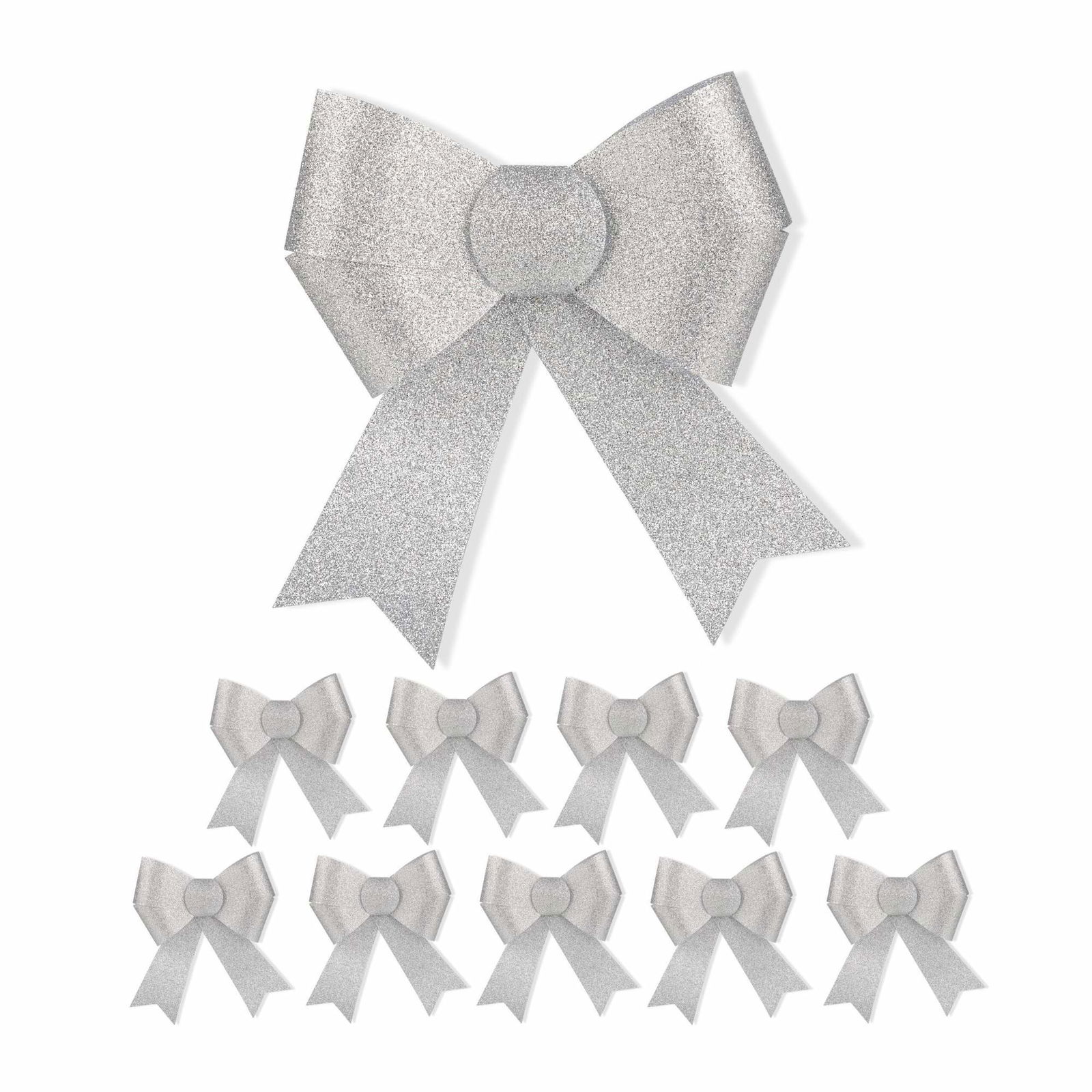 Glitrende sløjfe i sæt af 10 stk