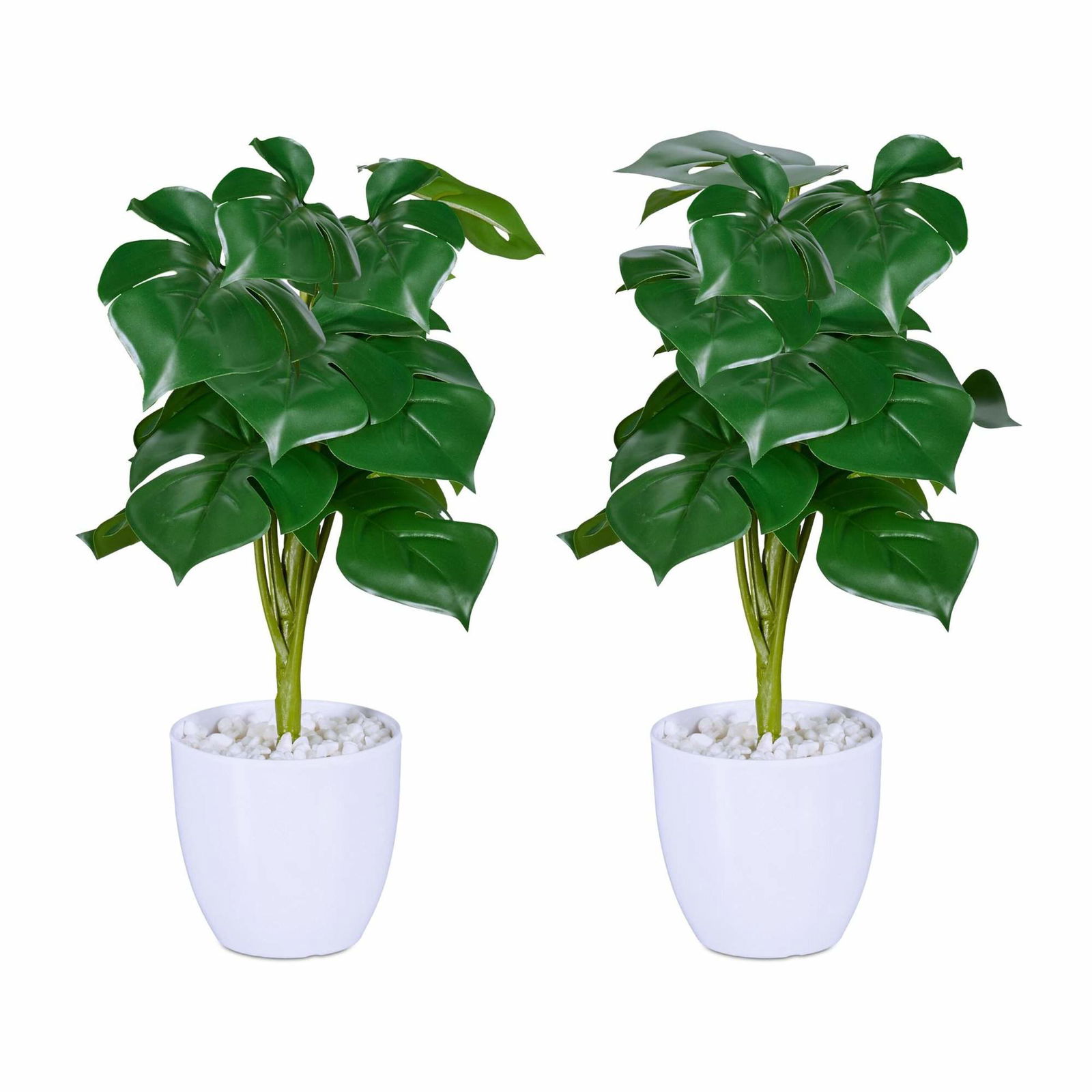 Monstera kunstige plantesæt med 2 stk