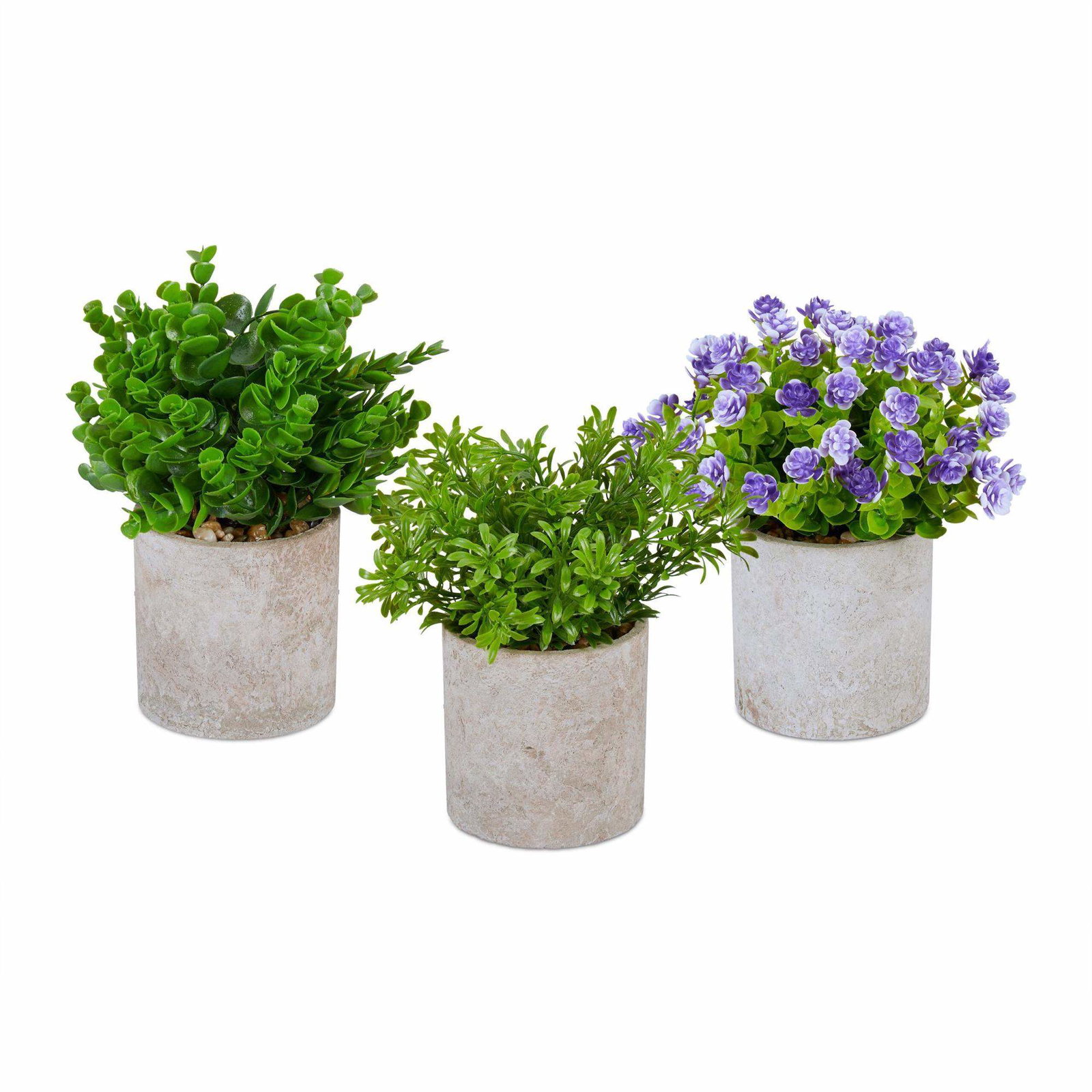 Kunstige planter sæt af 3