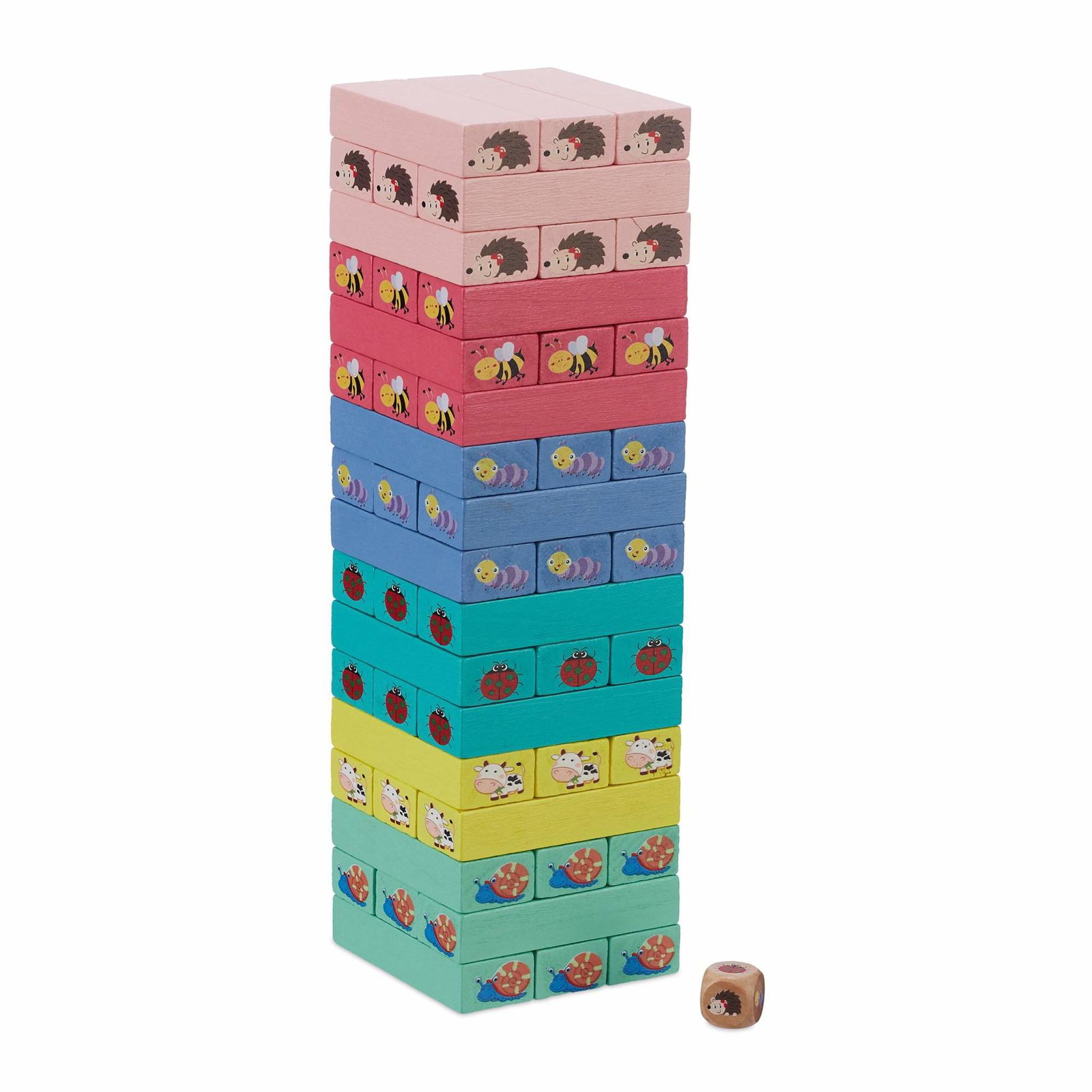 Färgglatt gungtorn i trä med djur | Hem & Hobby | Pryloteket