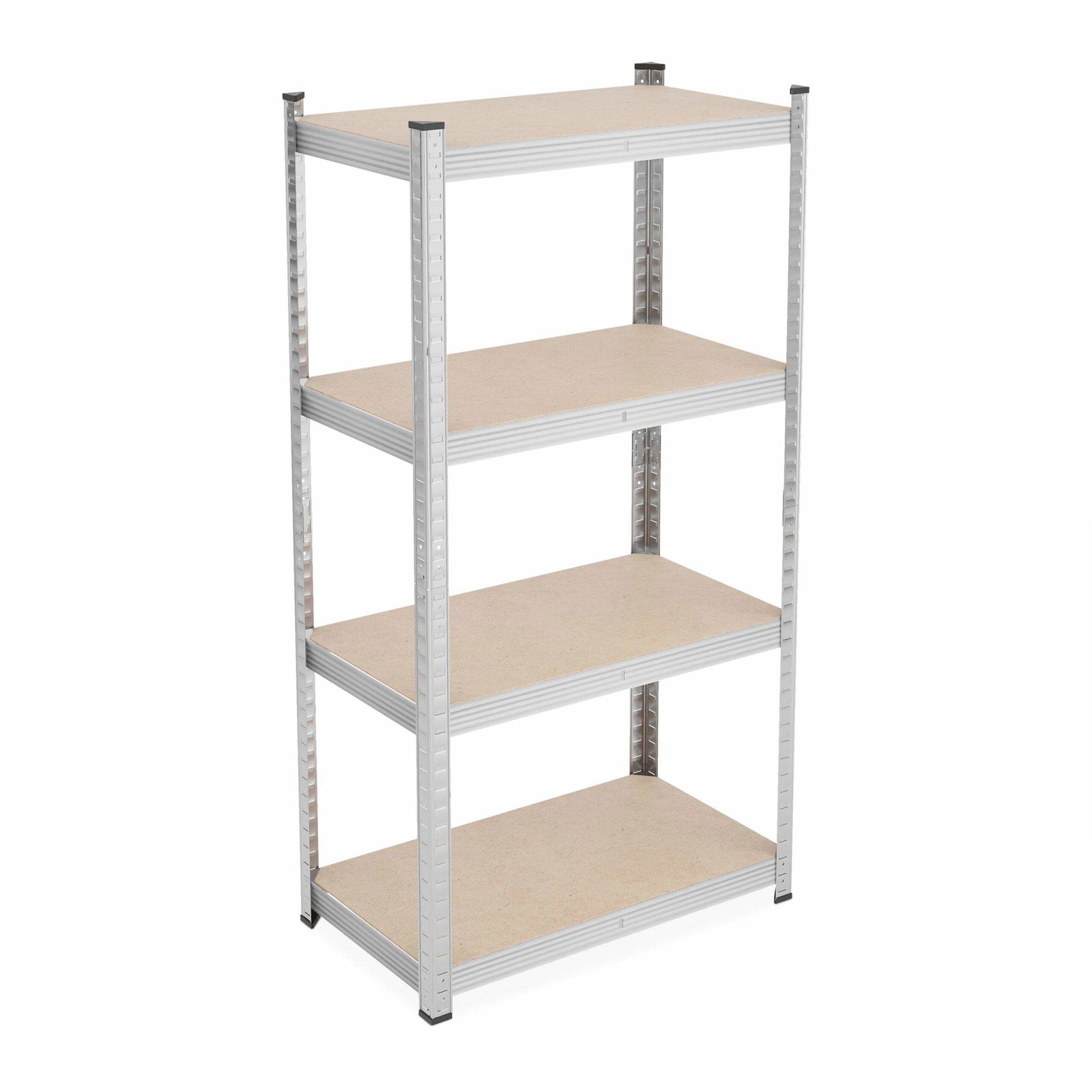 Galvaniserede hylder til tung belastning med 4 niveauer