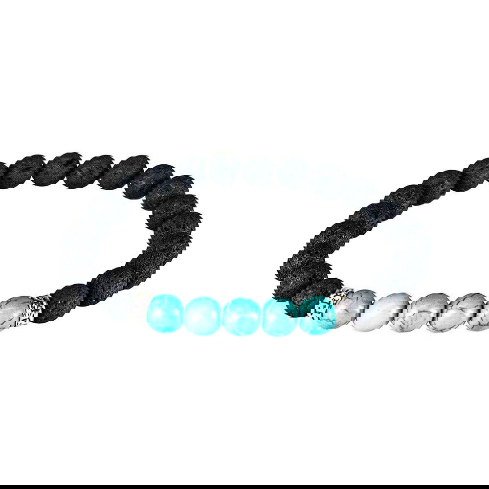 Armbånd med vulkansten - Turkis