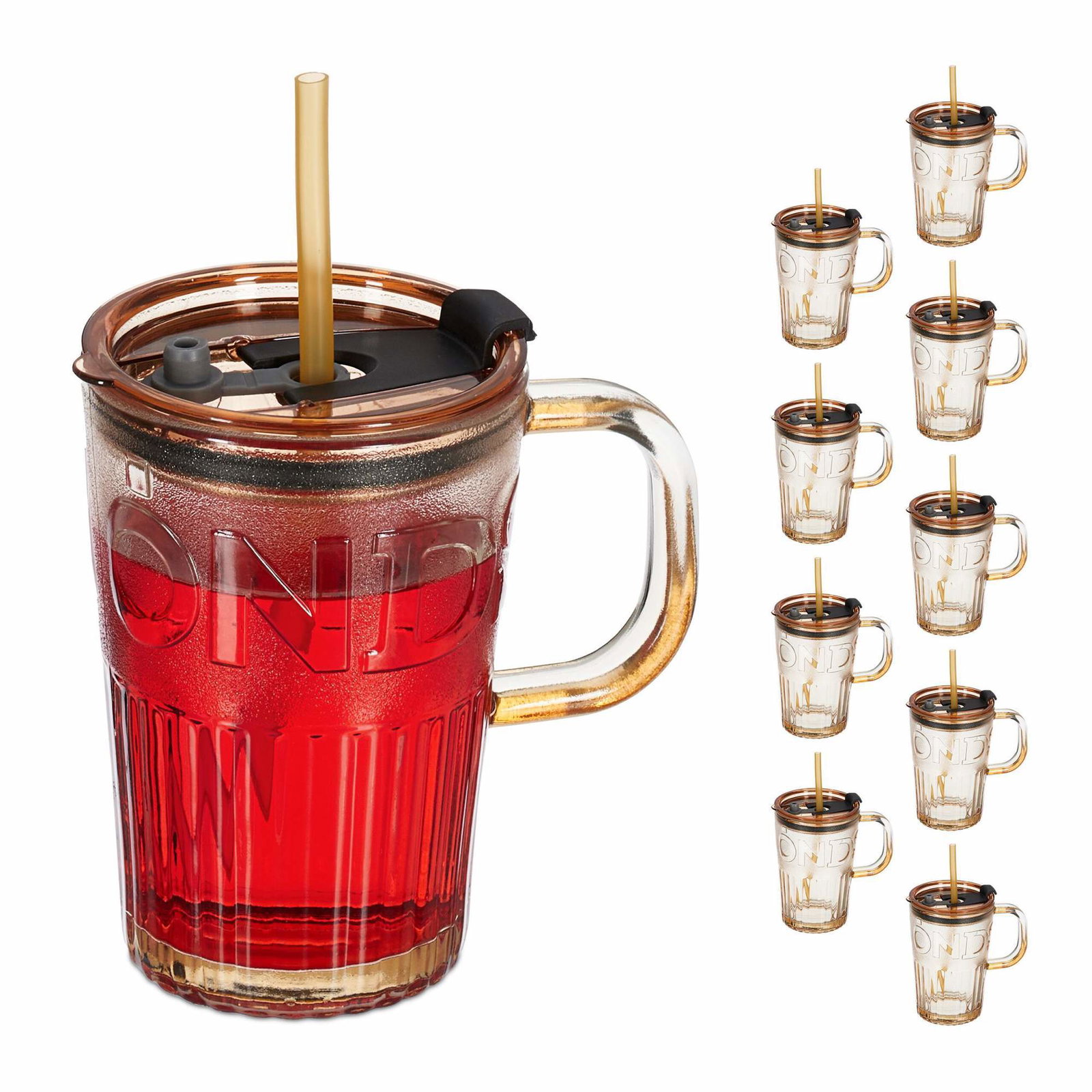 Set med 10 dricksglas med handtag | Hem & Hobby - Hem & Hushåll - Kök - Servering - Muggar | Pryloteket