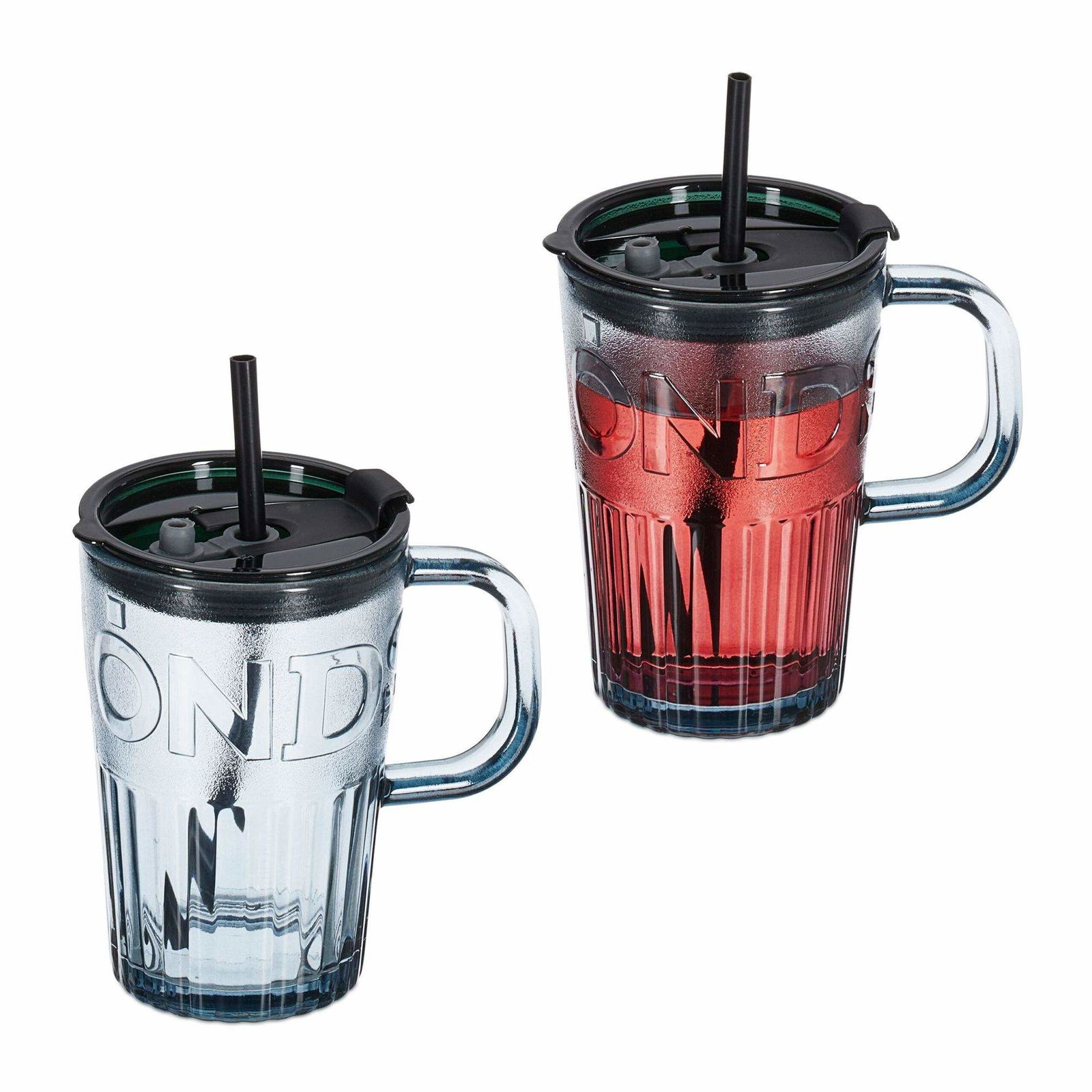 Sæt med 2 drikkeglas med hank