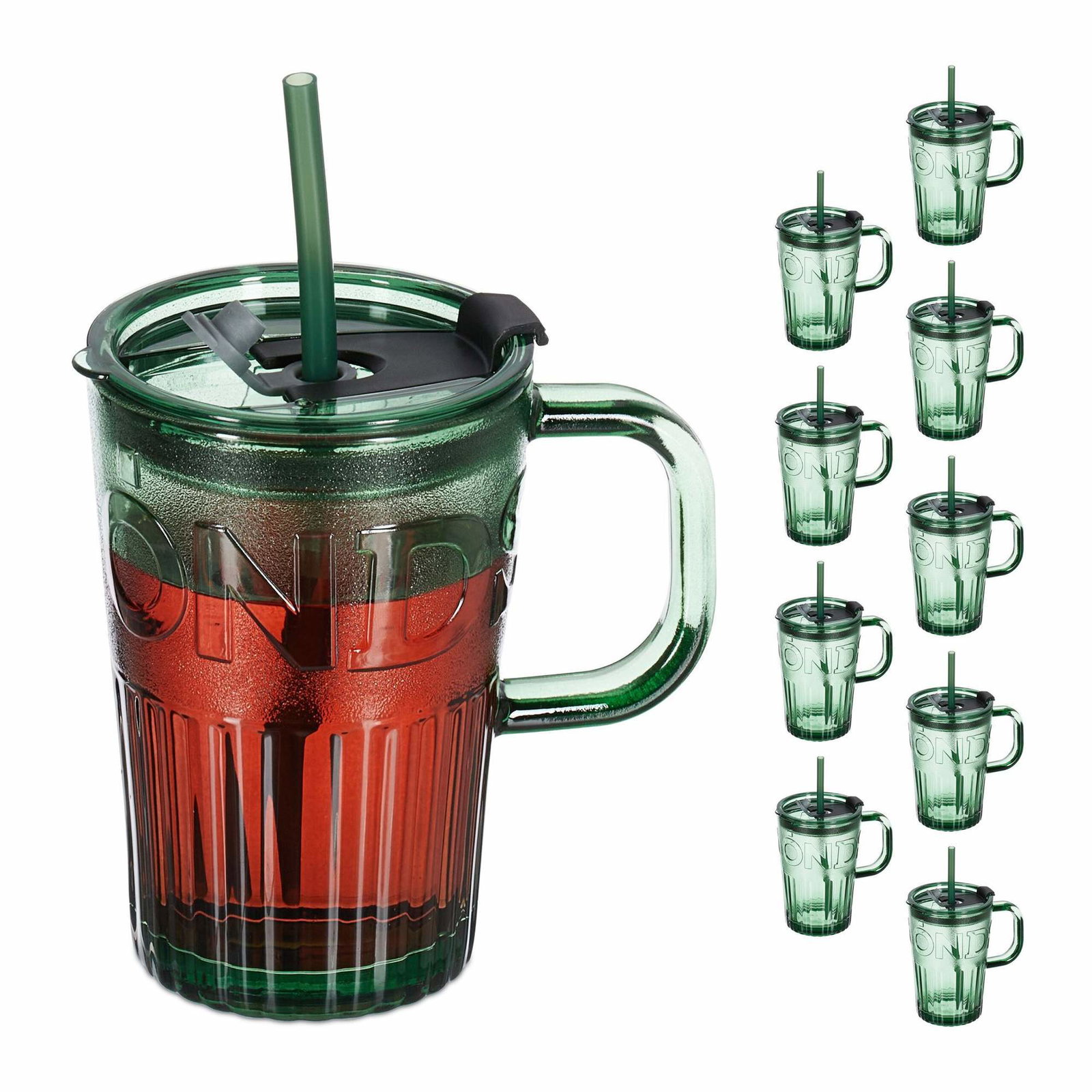 Set med 10 dricksglas med handtag | Hem & Hobby - Hem & Hushåll - Kök - Servering - Muggar | Pryloteket