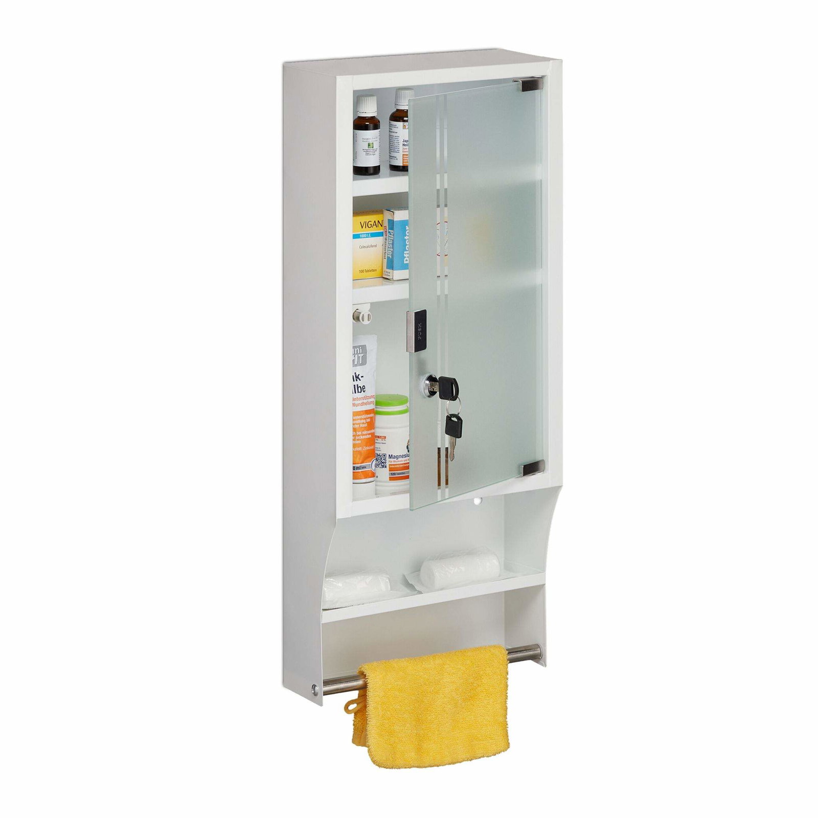 Låsbart medicinskåp med glasdörr | Sport & Fritid - Friluftsliv & Camping - Överlevnads- & Nödutrustning - Första Hjälpen | Pryloteket