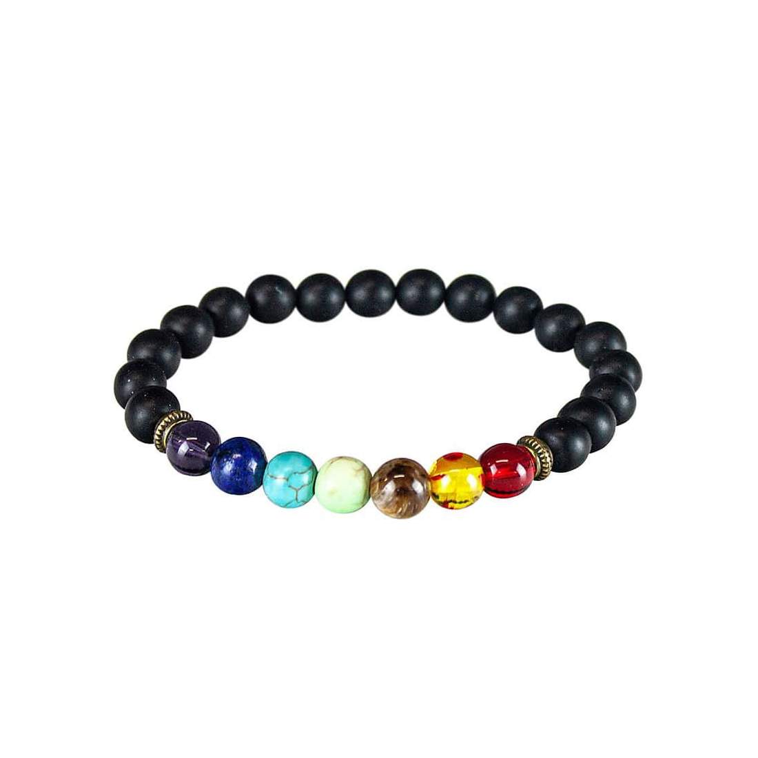 Chakraarmband med svarta pärlor | Mode & Accessoarer - Smycken, Smyckesset & Tillbehör - Armband | Pryloteket