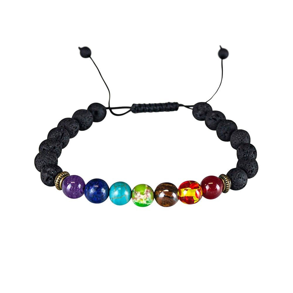 Chakra-rannekoru makramee-yksityiskohdalla