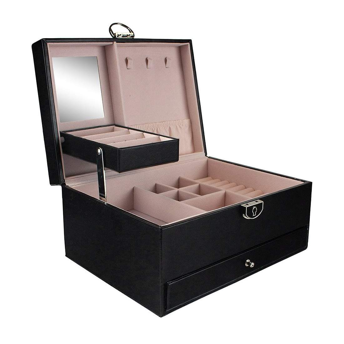 Quilted Jewelry Box Black eStore
